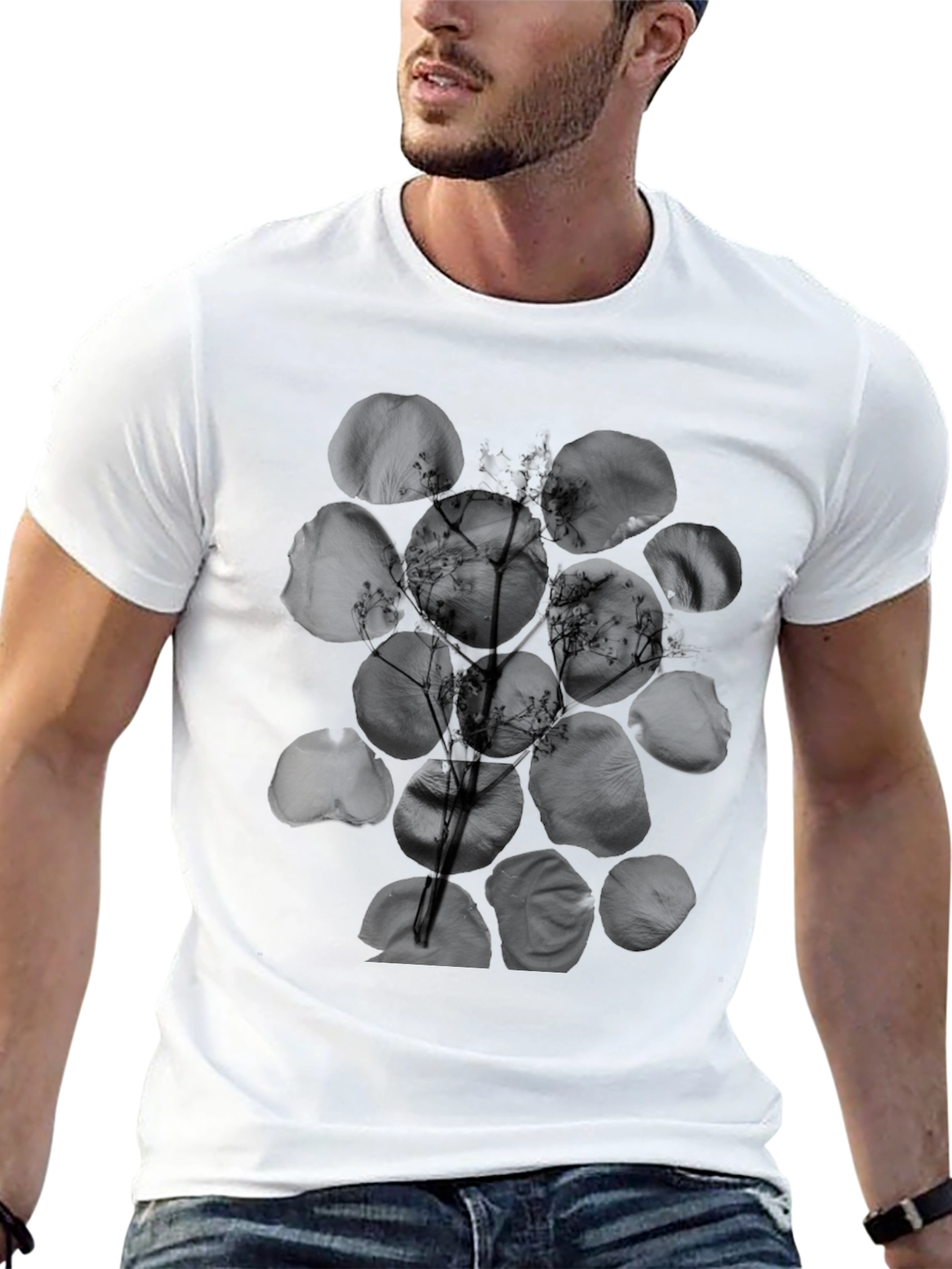 Abstract Black Graphic Tee - Modern Casual Style