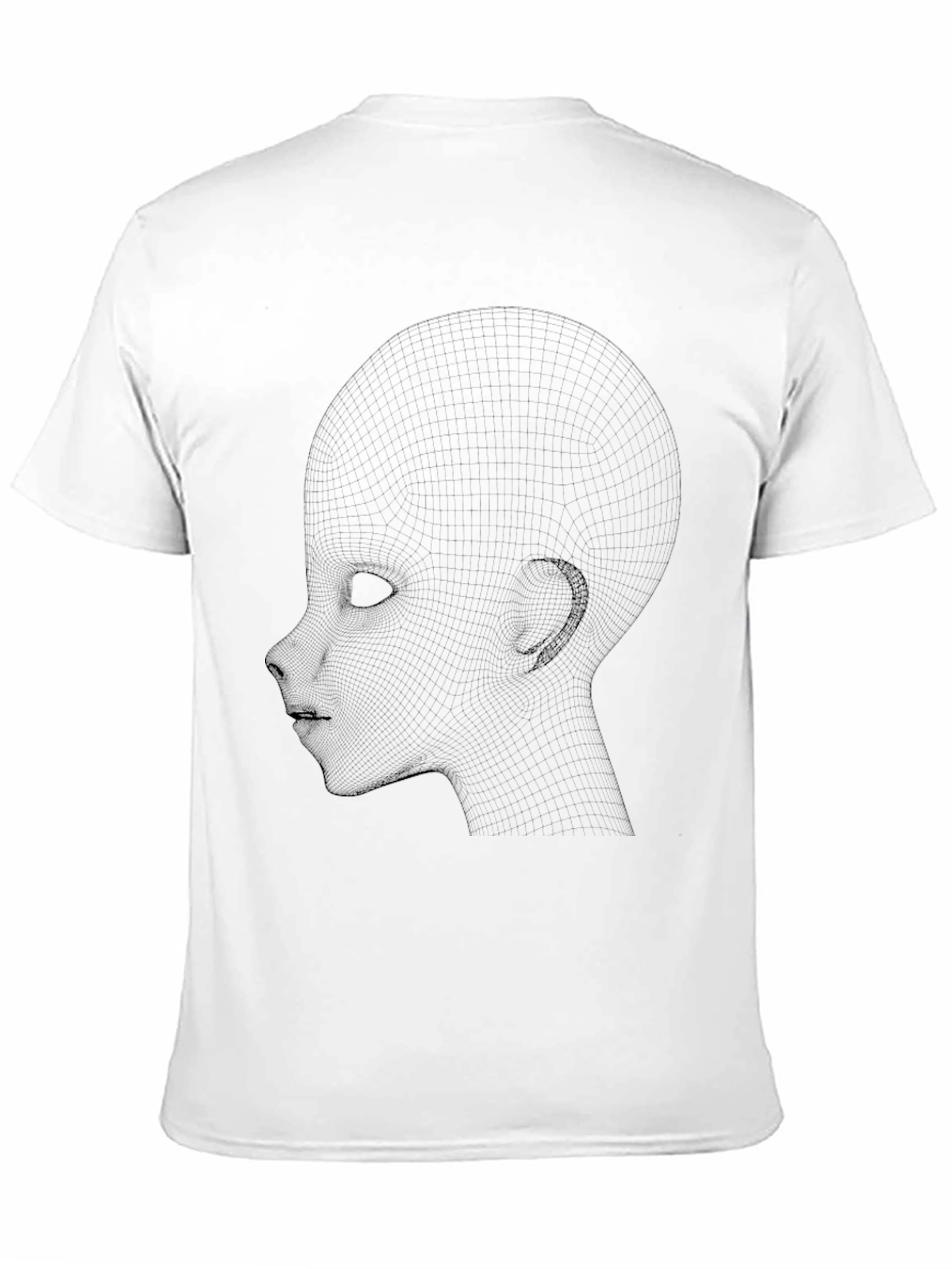 Geometric Head Graphic Black T-Shirt