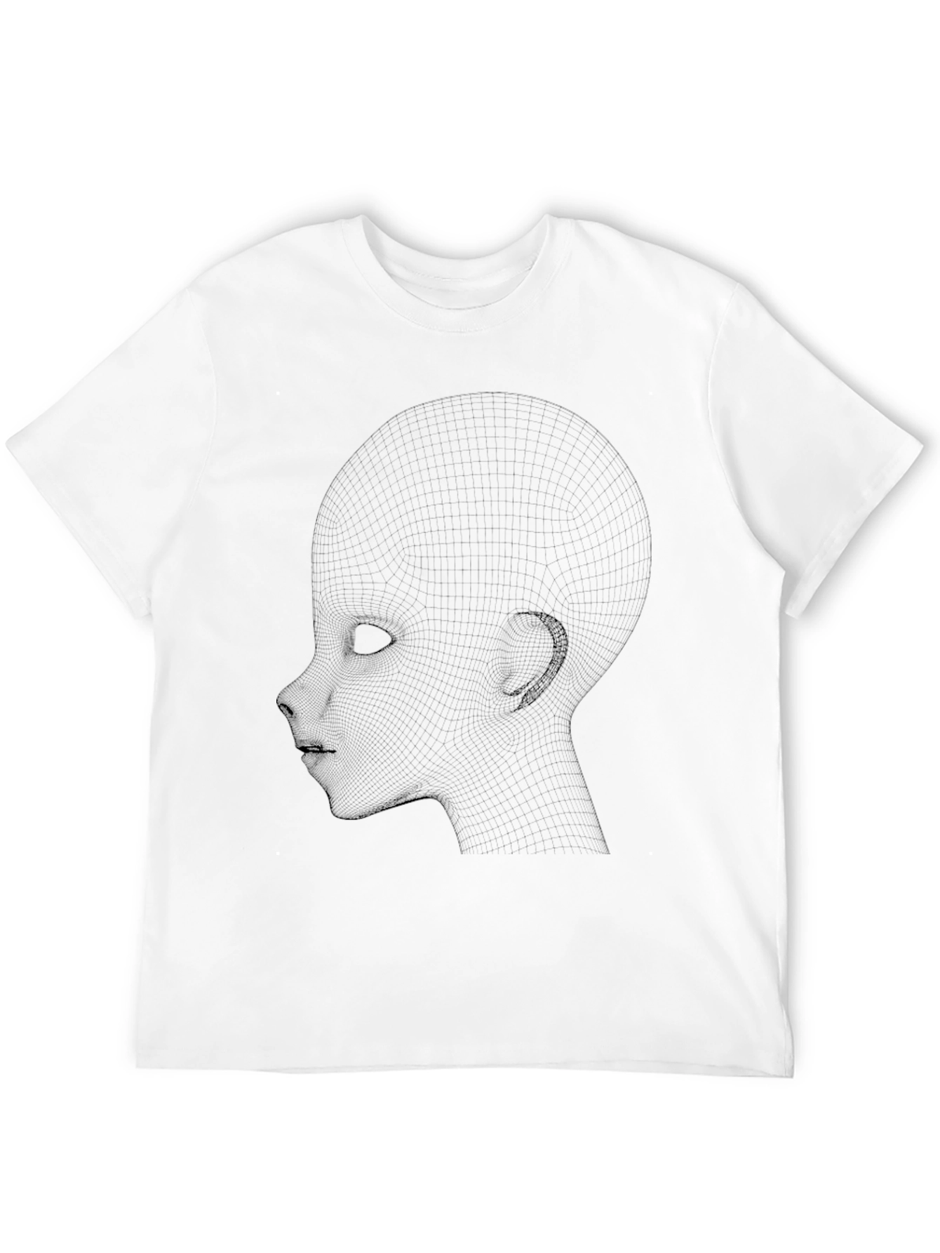 Geometric Head Graphic Black T-Shirt