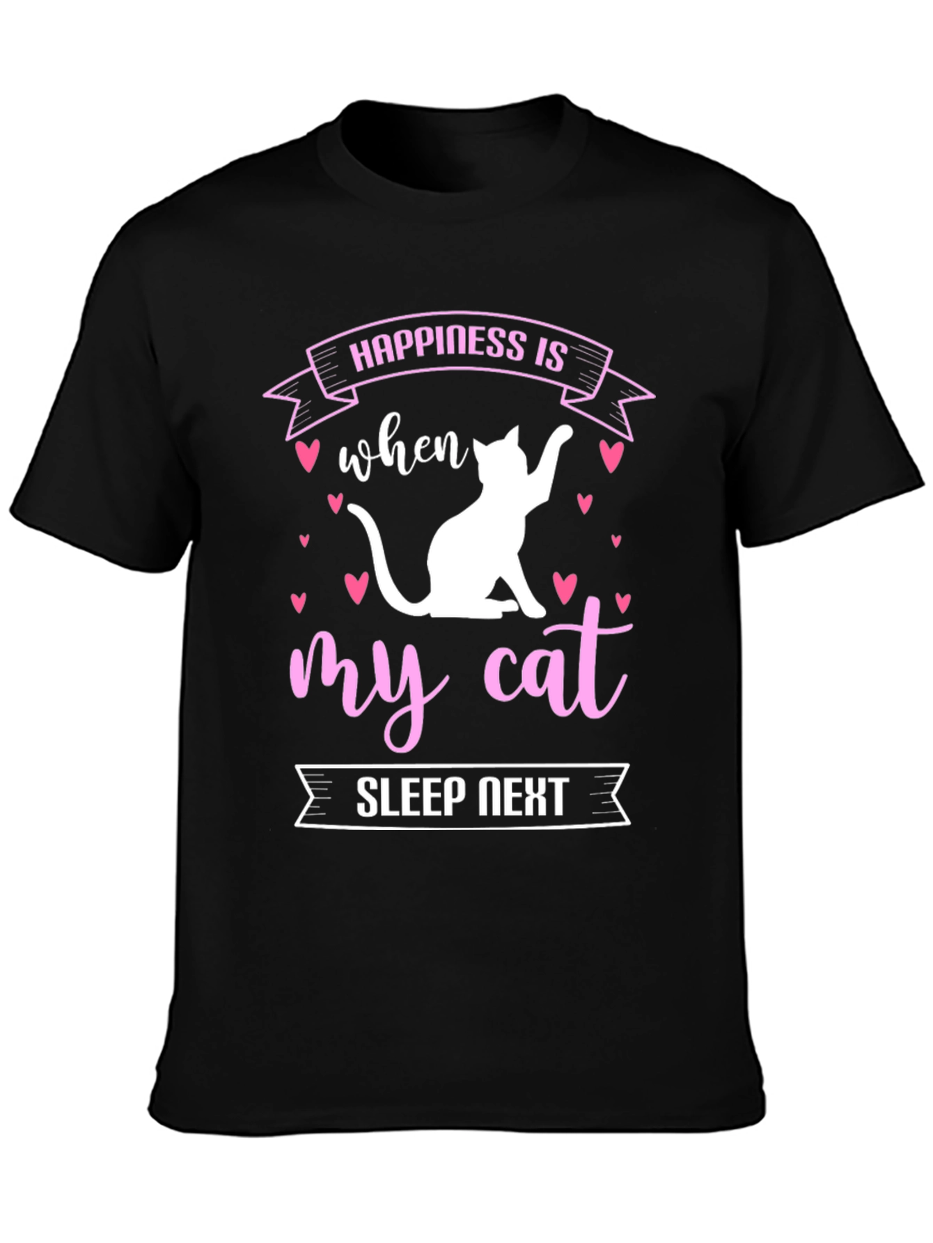 Happiness is My Cat Sleep Next T-Shirt