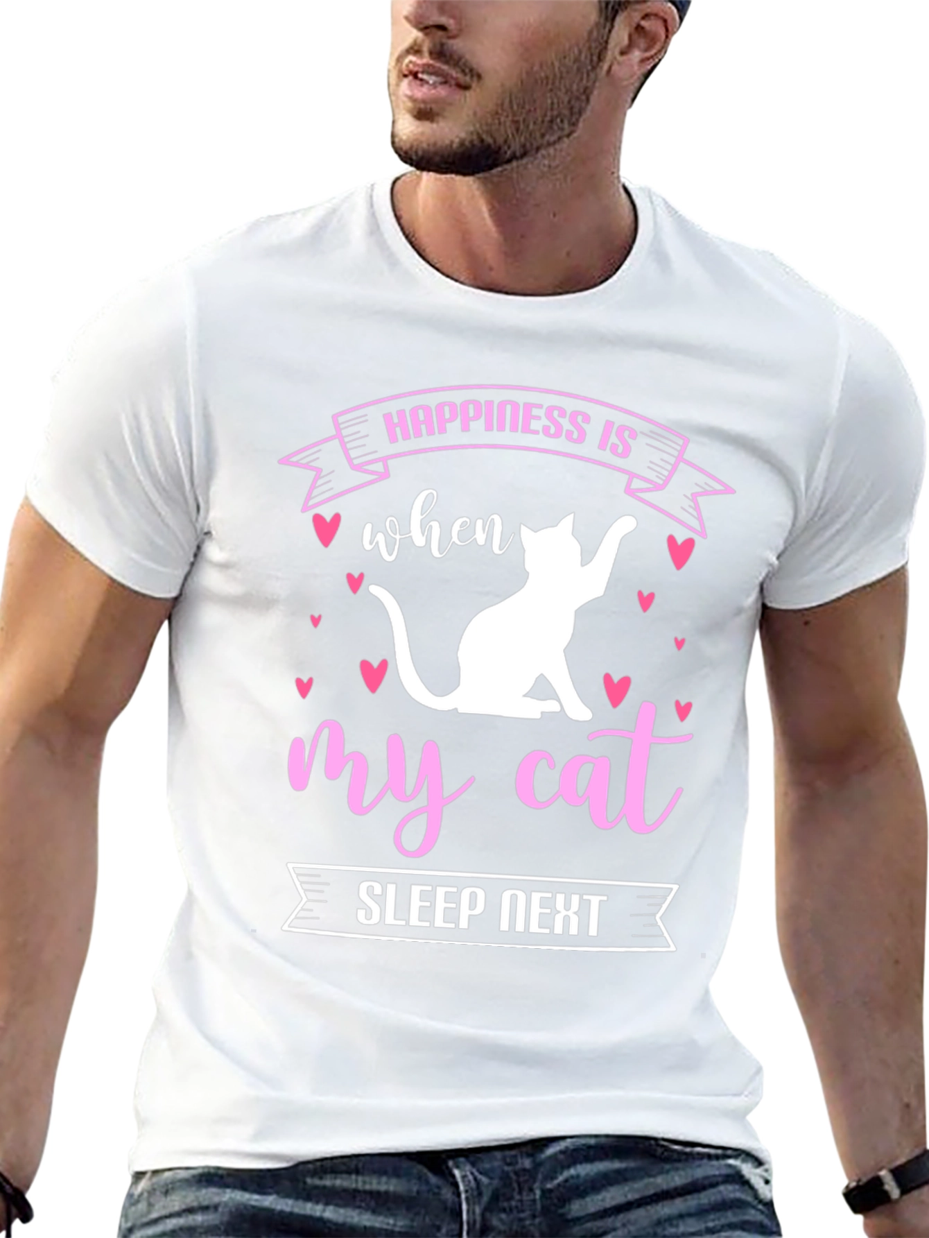 Happiness is My Cat Sleep Next T-Shirt