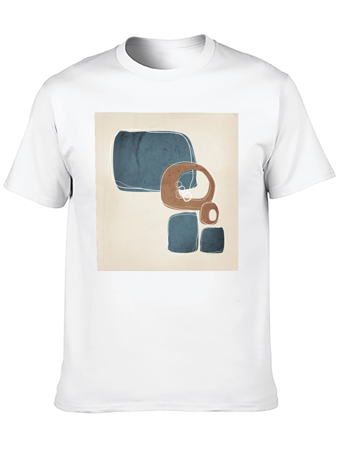 Abstract Geometric Art Black T-Shirt