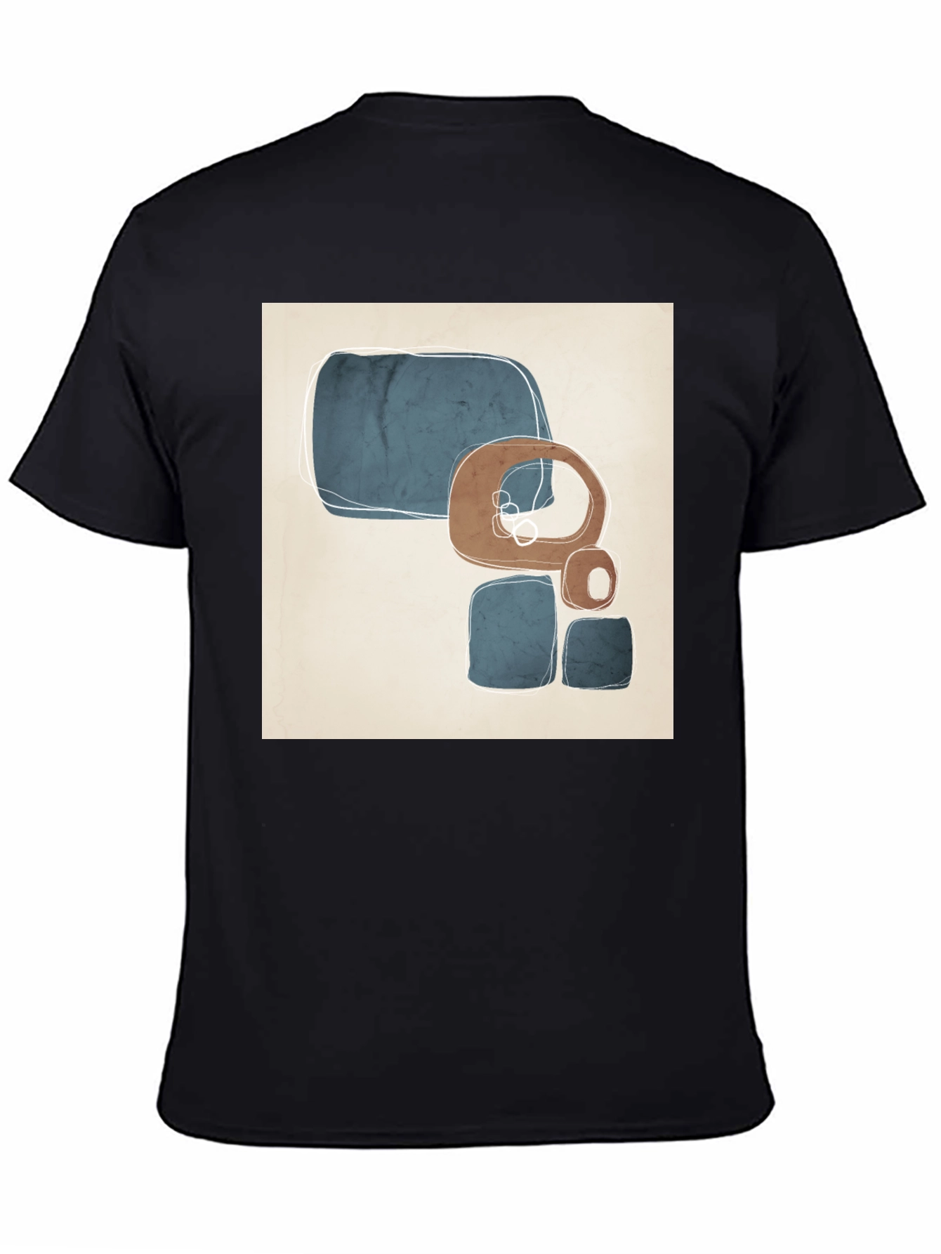 Abstract Geometric Art Black T-Shirt