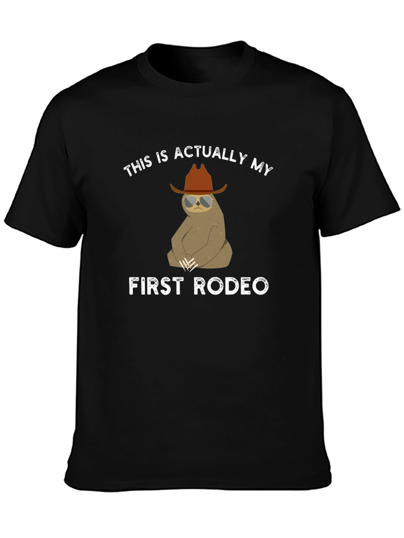 Funny Sloth Rodeo T-Shirt - First Rodeo Design