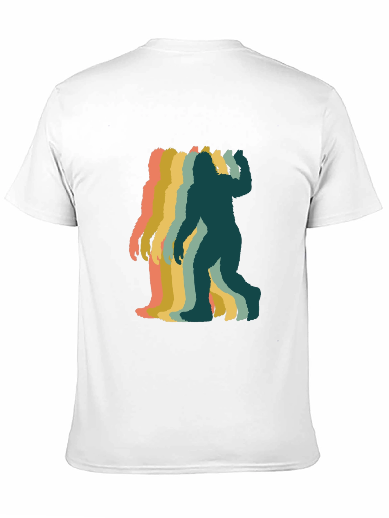 Retro Bigfoot Silhouette Graphic T-Shirt - Black