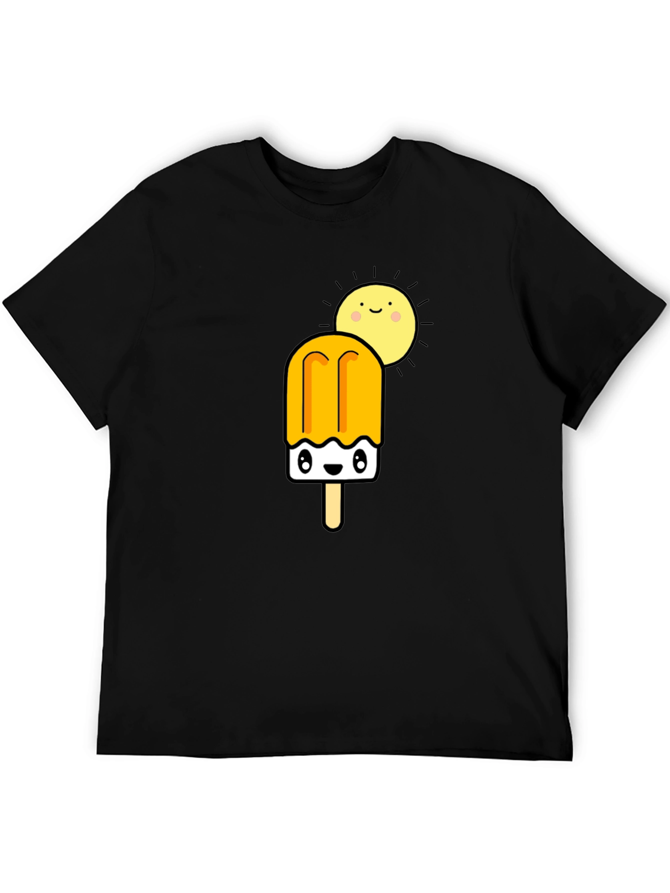 Cute Popsicle & Sun Graphic Tee - Summer Fun