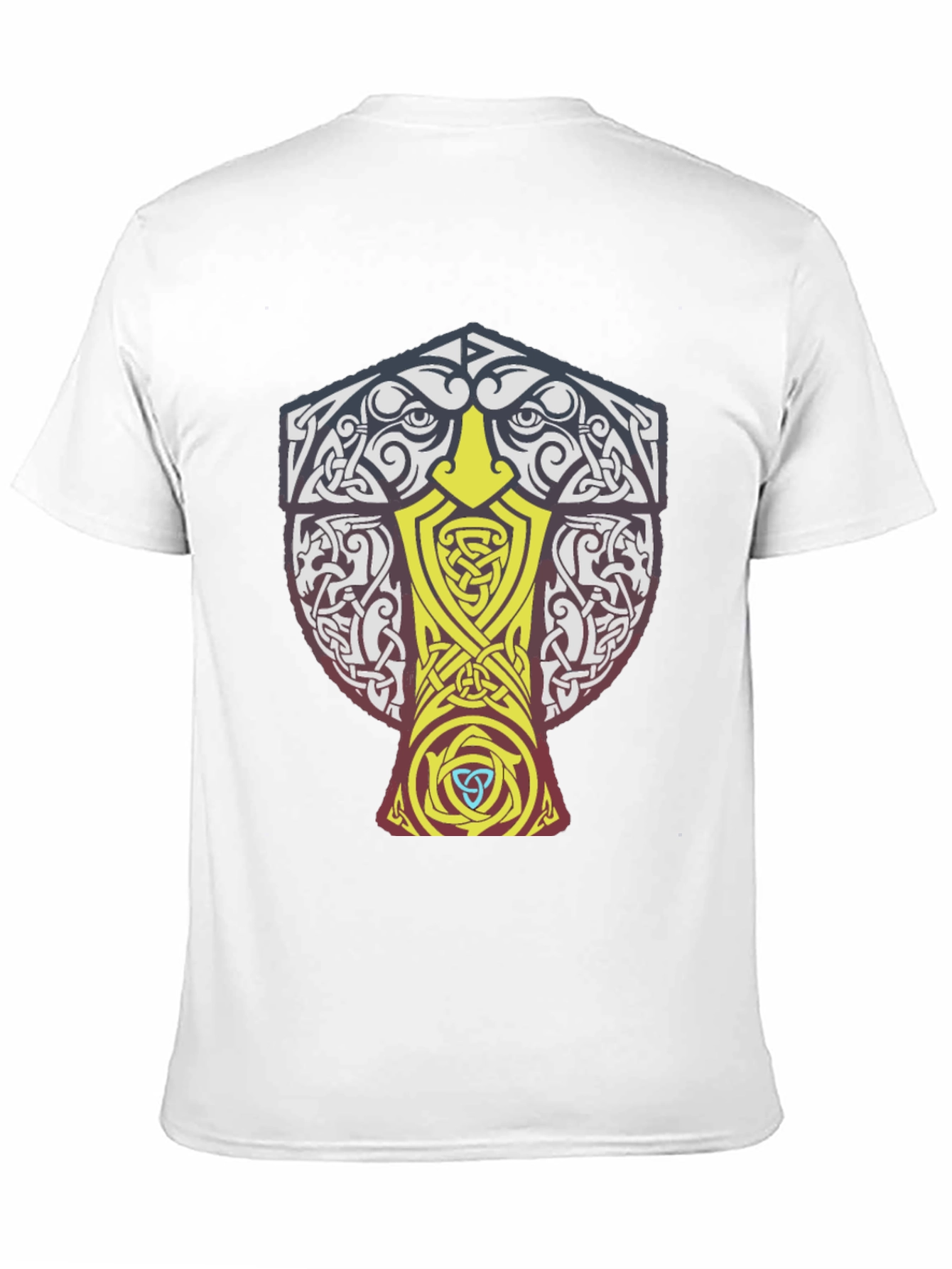 Viking Knotwork Raven T-Shirt - Black