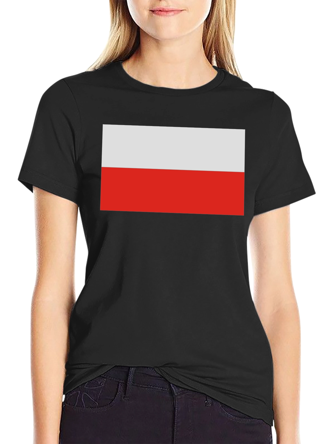 Poland Flag T-Shirt - Black Casual Tee