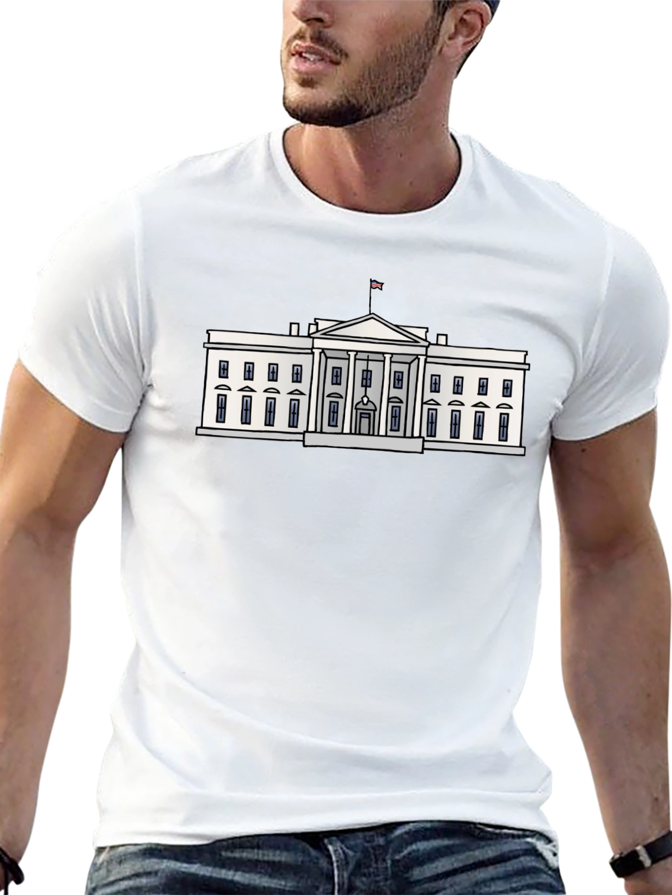 White House Graphic Tee - Patriotic Style