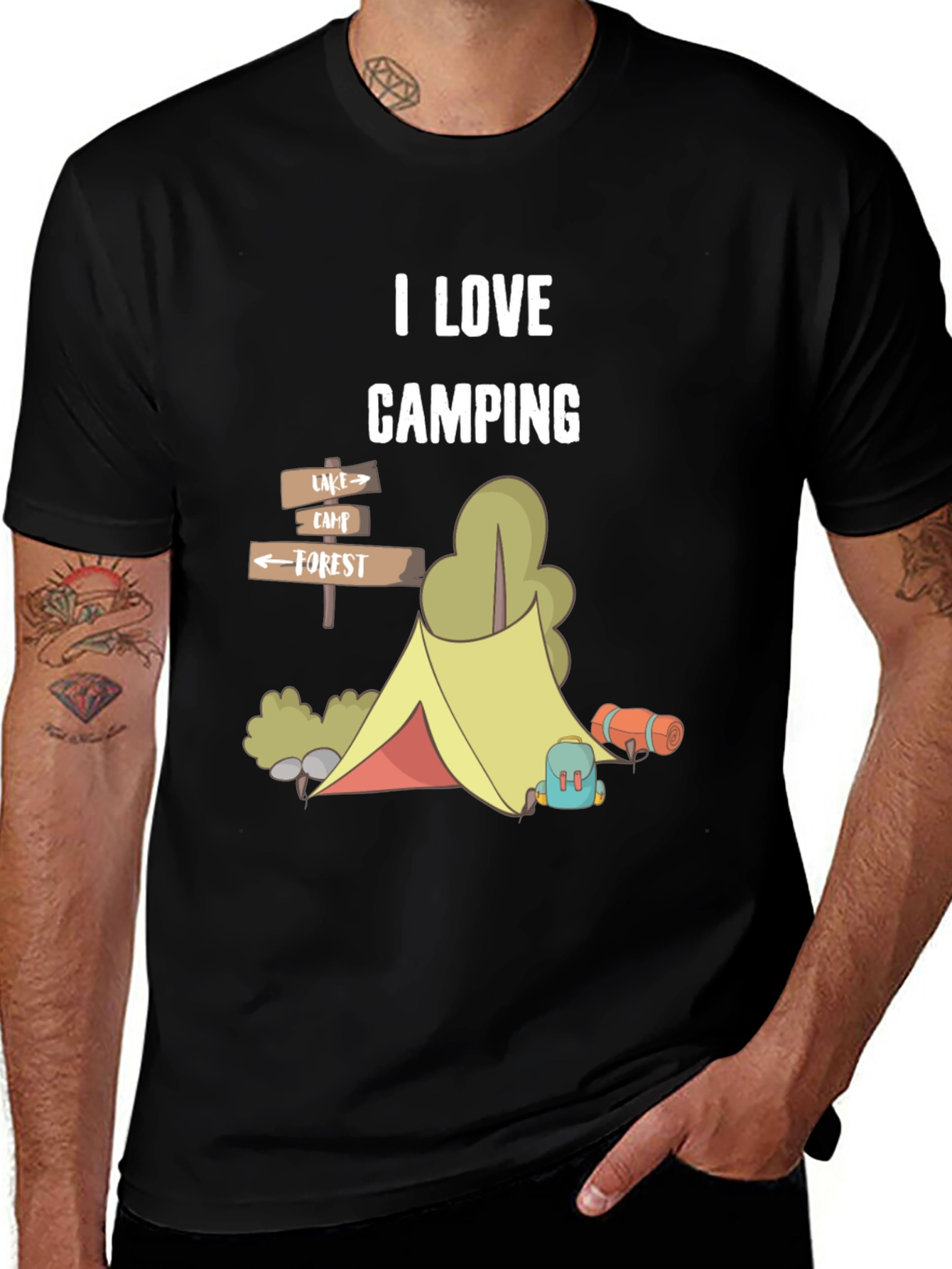 I Love Camping Graphic T-Shirt