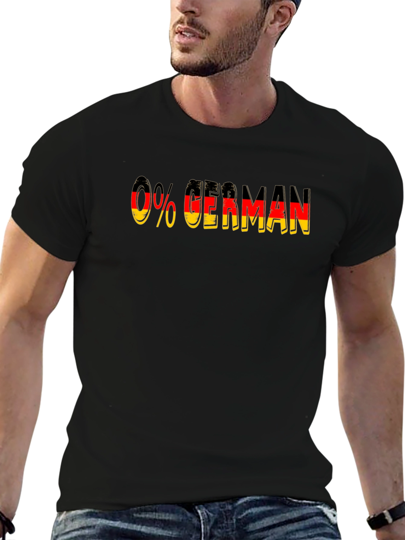 0% German Flag Graphic T-Shirt