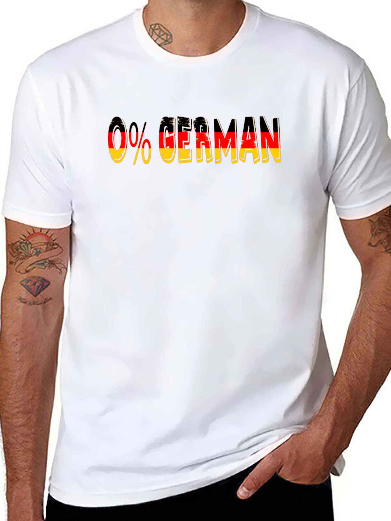 0% German Flag Graphic T-Shirt