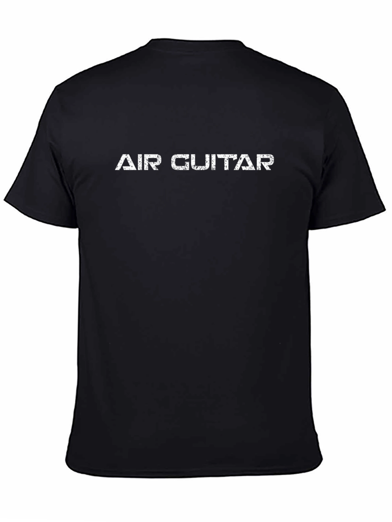 Air Guitar Graphic Tee - Black Cotton T-Shirt
