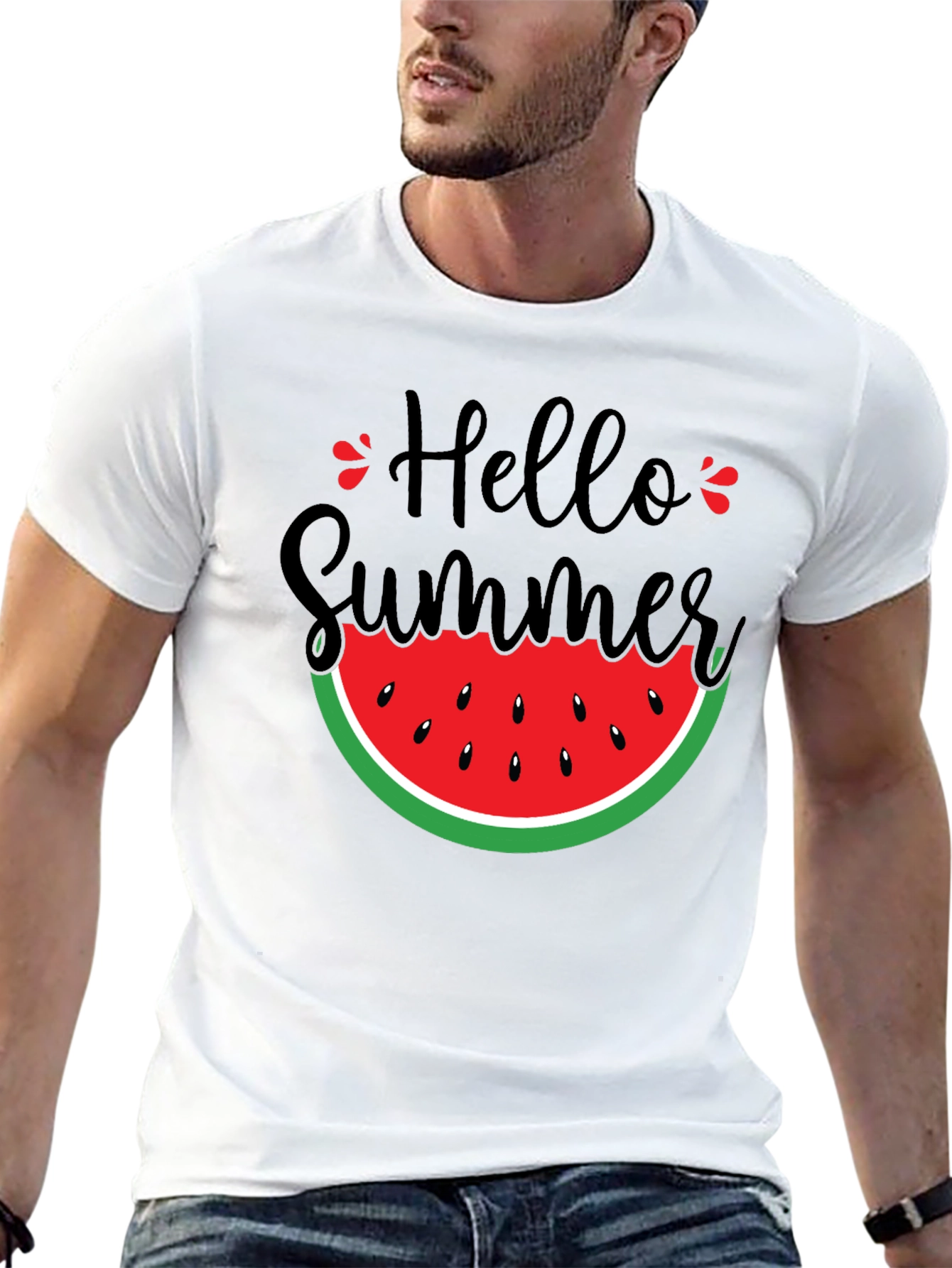 Hello Summer Watermelon Graphic Tee