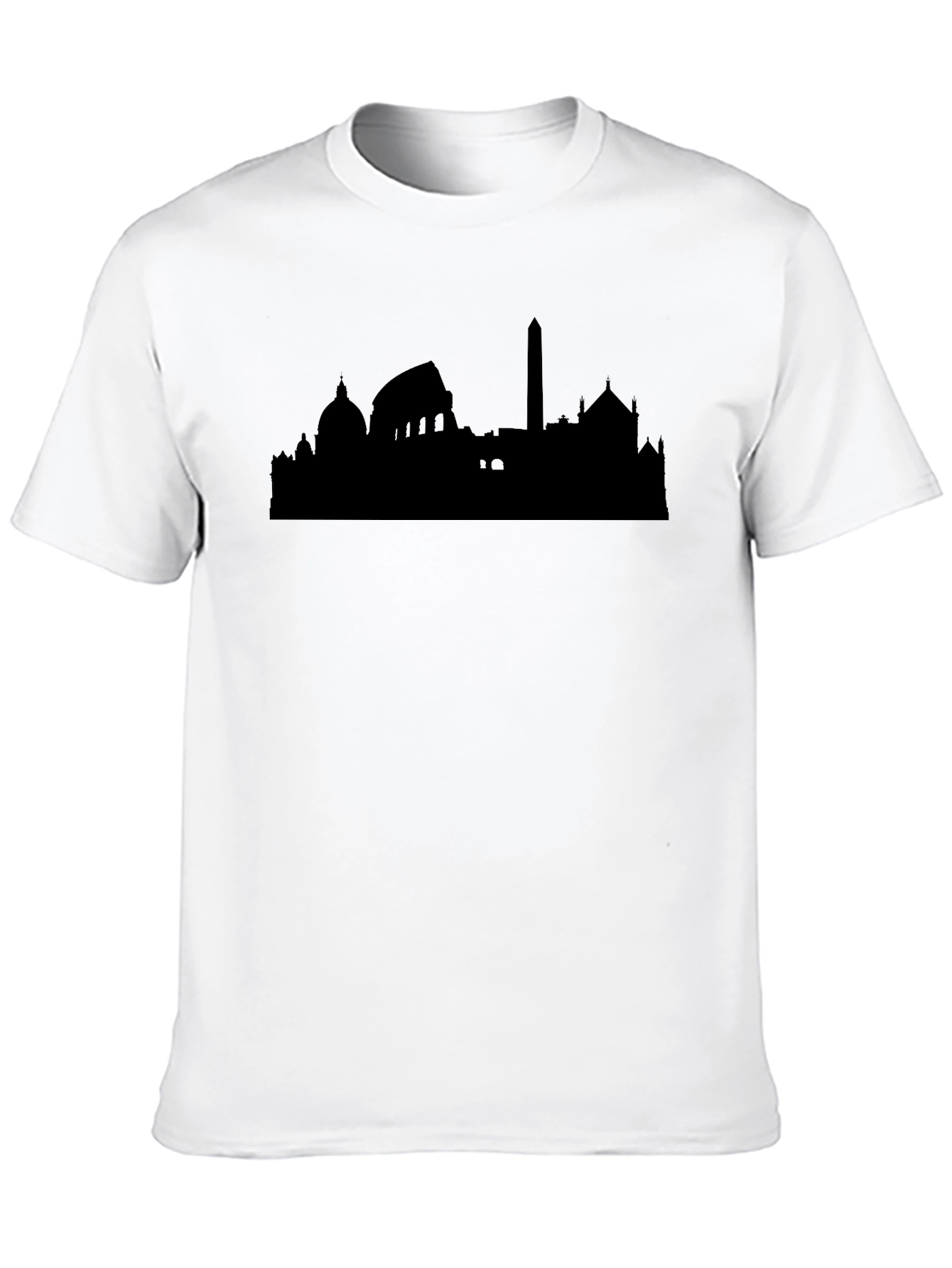 Rome Skyline Graphic T-Shirt - Classic Silhouette Tee