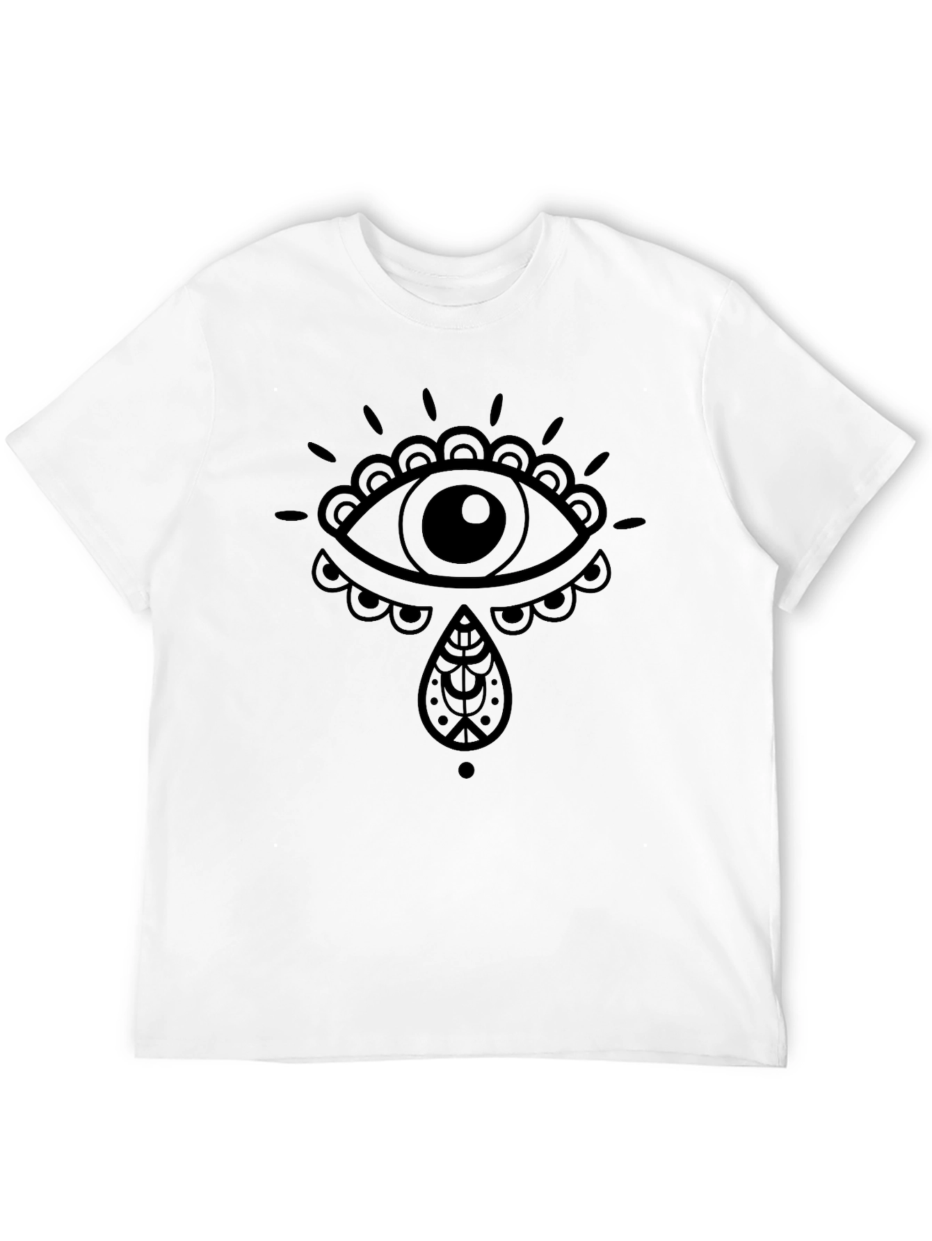 Eye Graphic Tee - Stylish Black Cotton T-Shirt