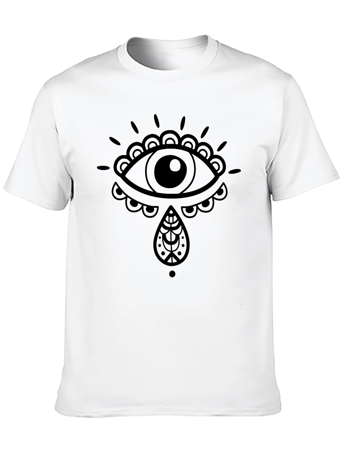 Eye Graphic Tee - Stylish Black Cotton T-Shirt