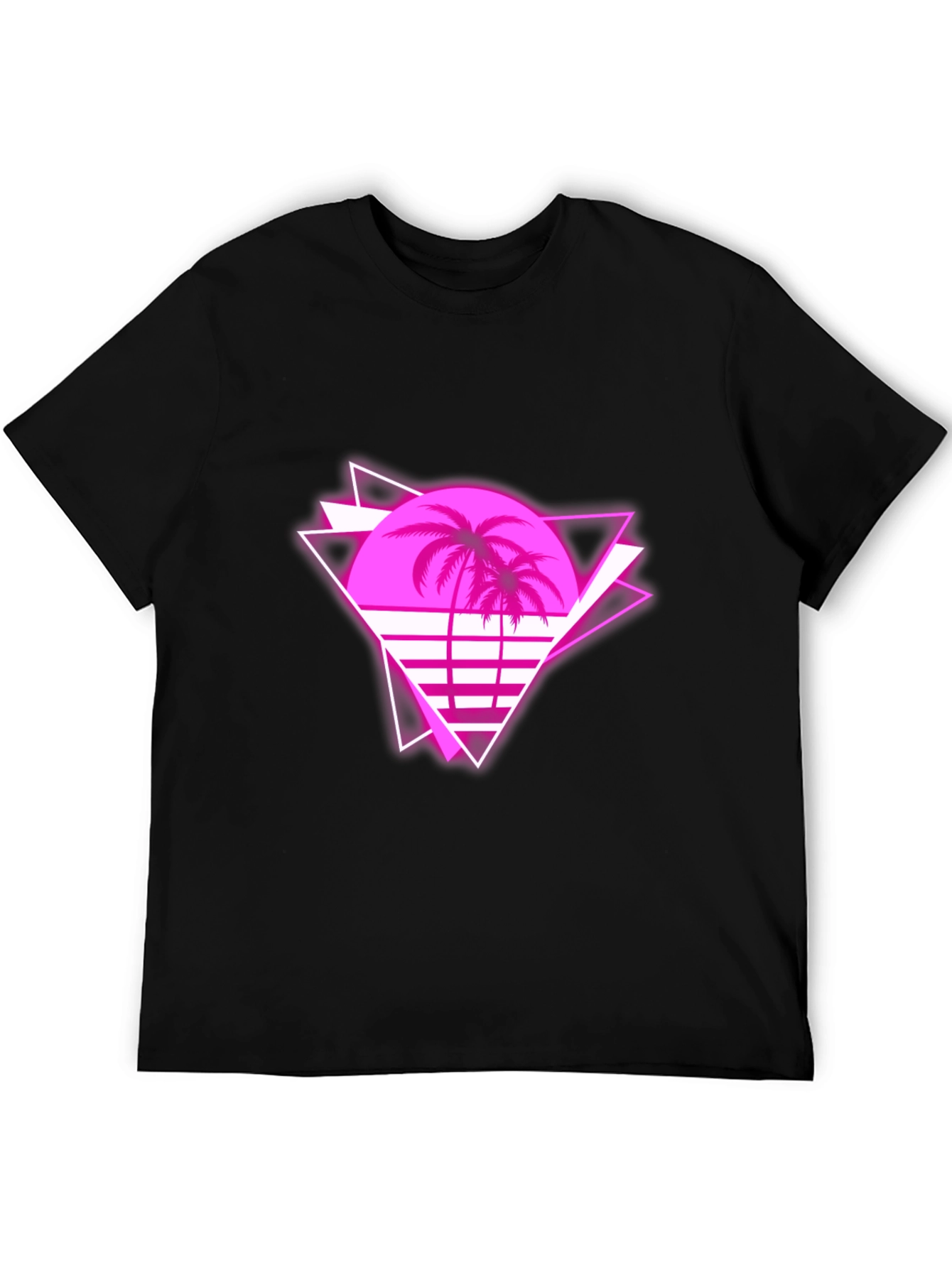 Retro Palm Tree Graphic Tee - 80s Style