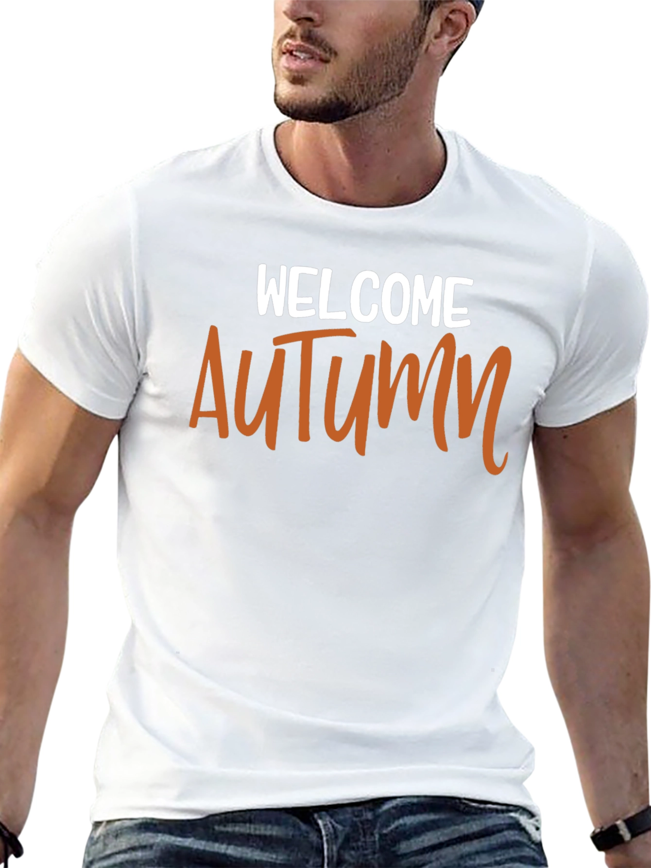 Welcome Autumn Graphic Tee - Black Casual Top