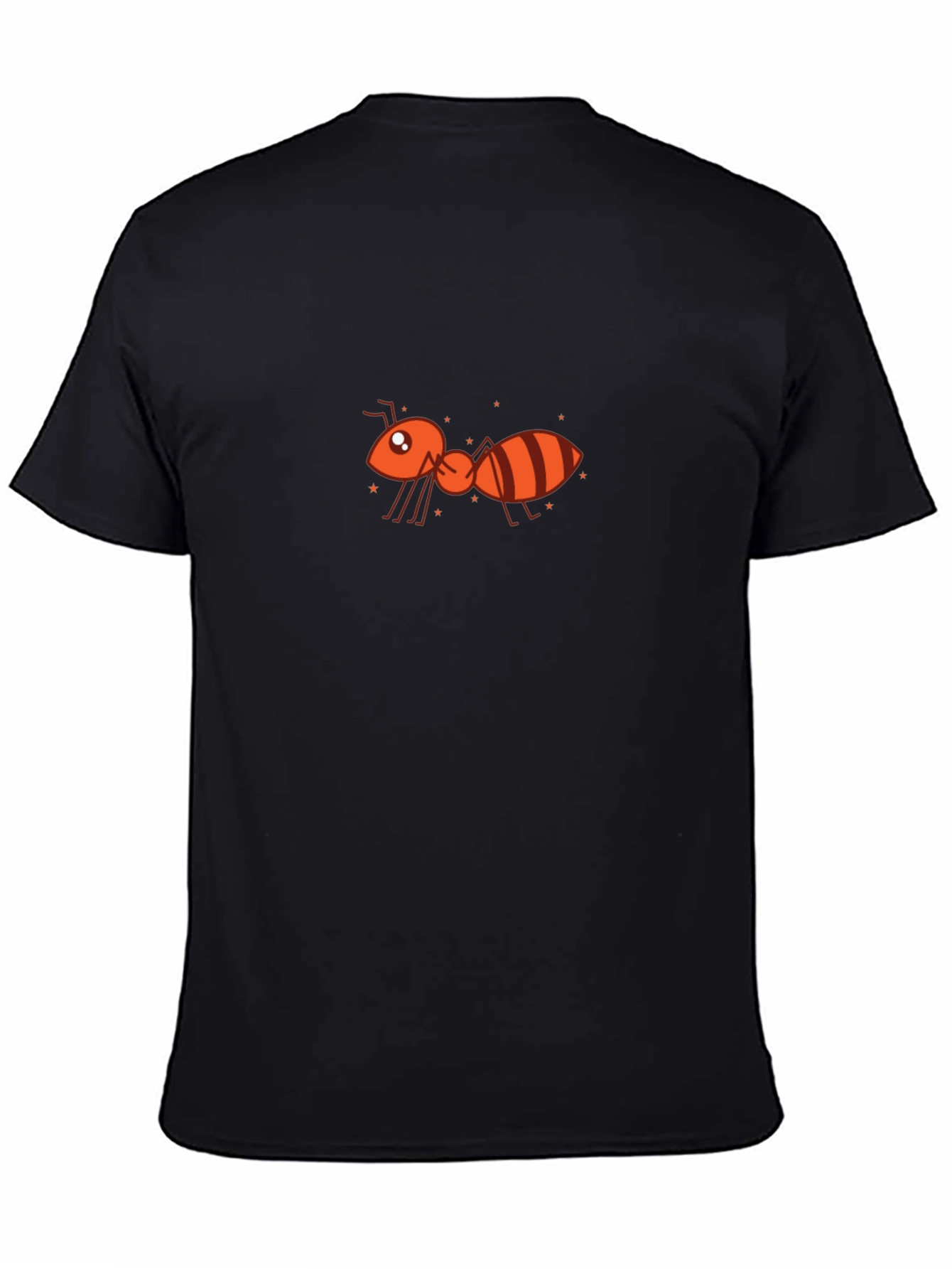 Ant Graphic Tee - Black Cotton Casual Top
