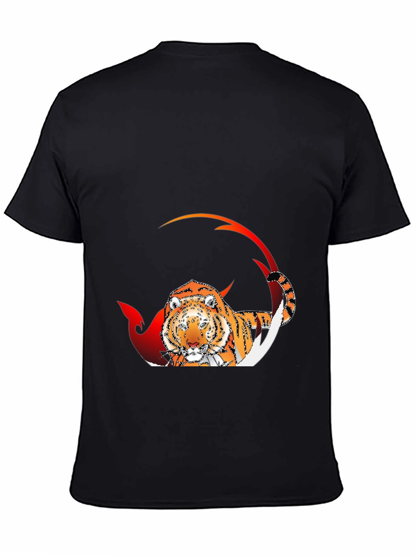Tiger Graphic Black T-Shirt for Men