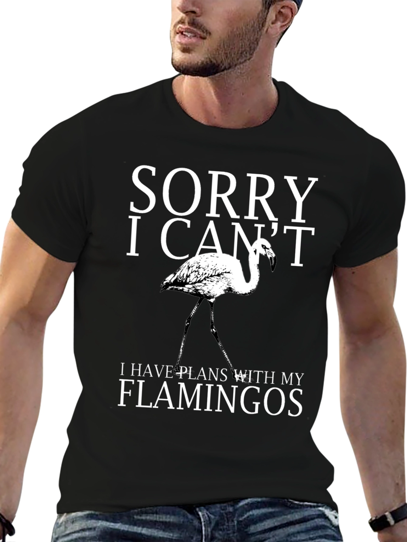Sorry I Cant Flamingos Graphic Tee