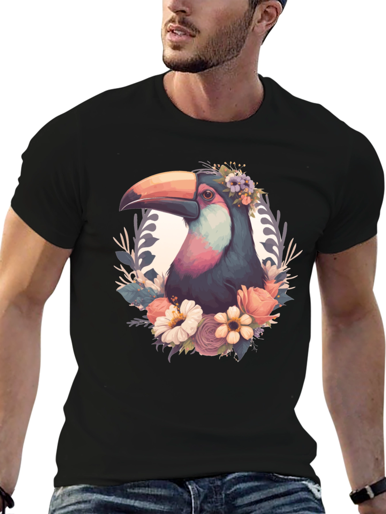 Floral Toucan Graphic Tee
