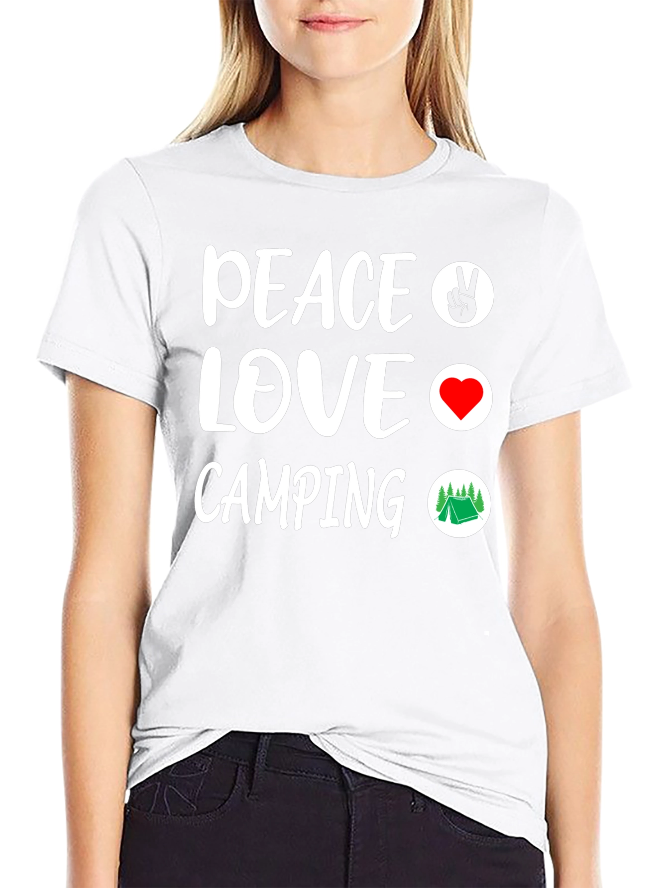 Peace Love Camping Graphic T-Shirt