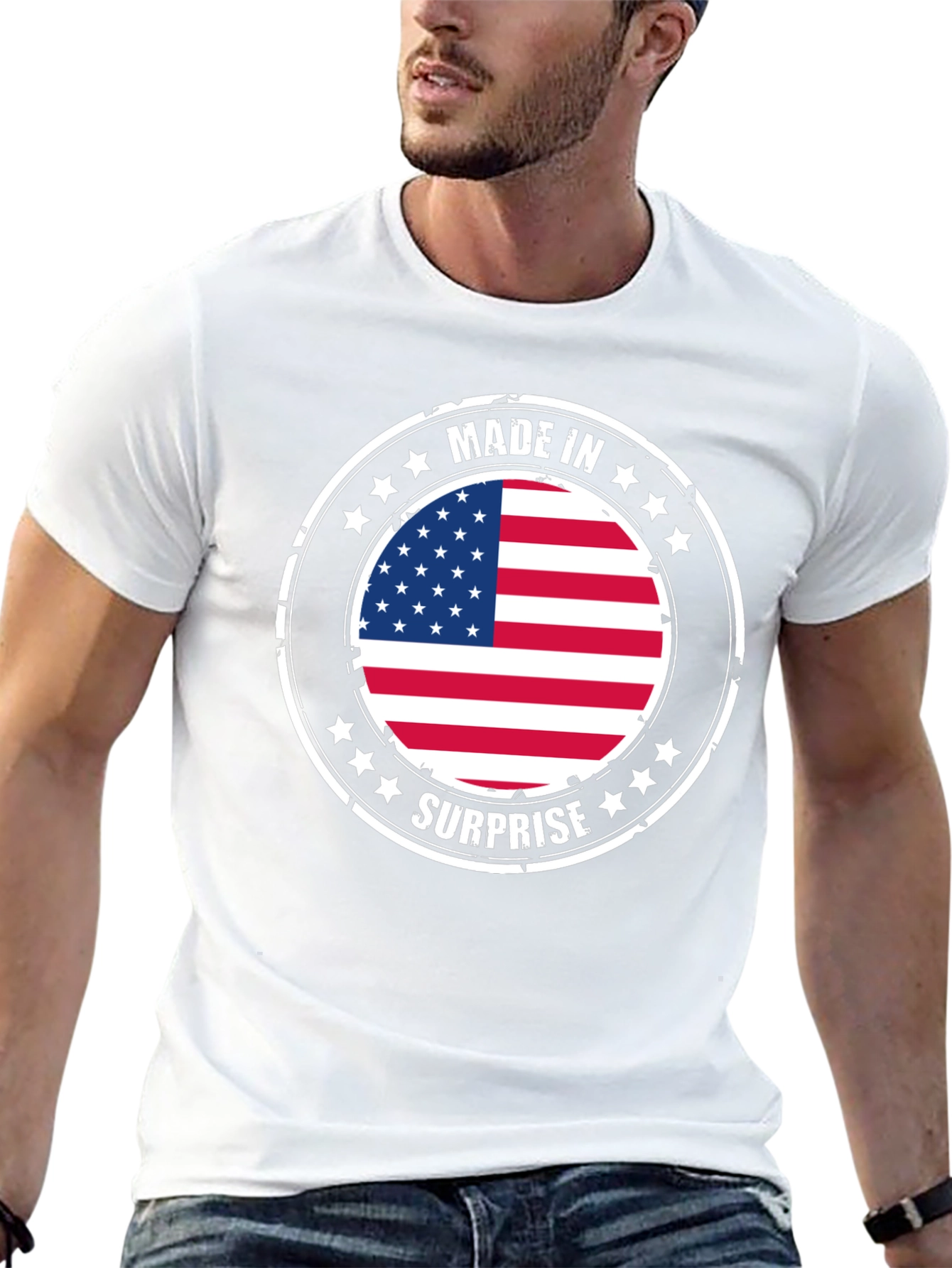 Made in Surprise American Flag T-Shirt