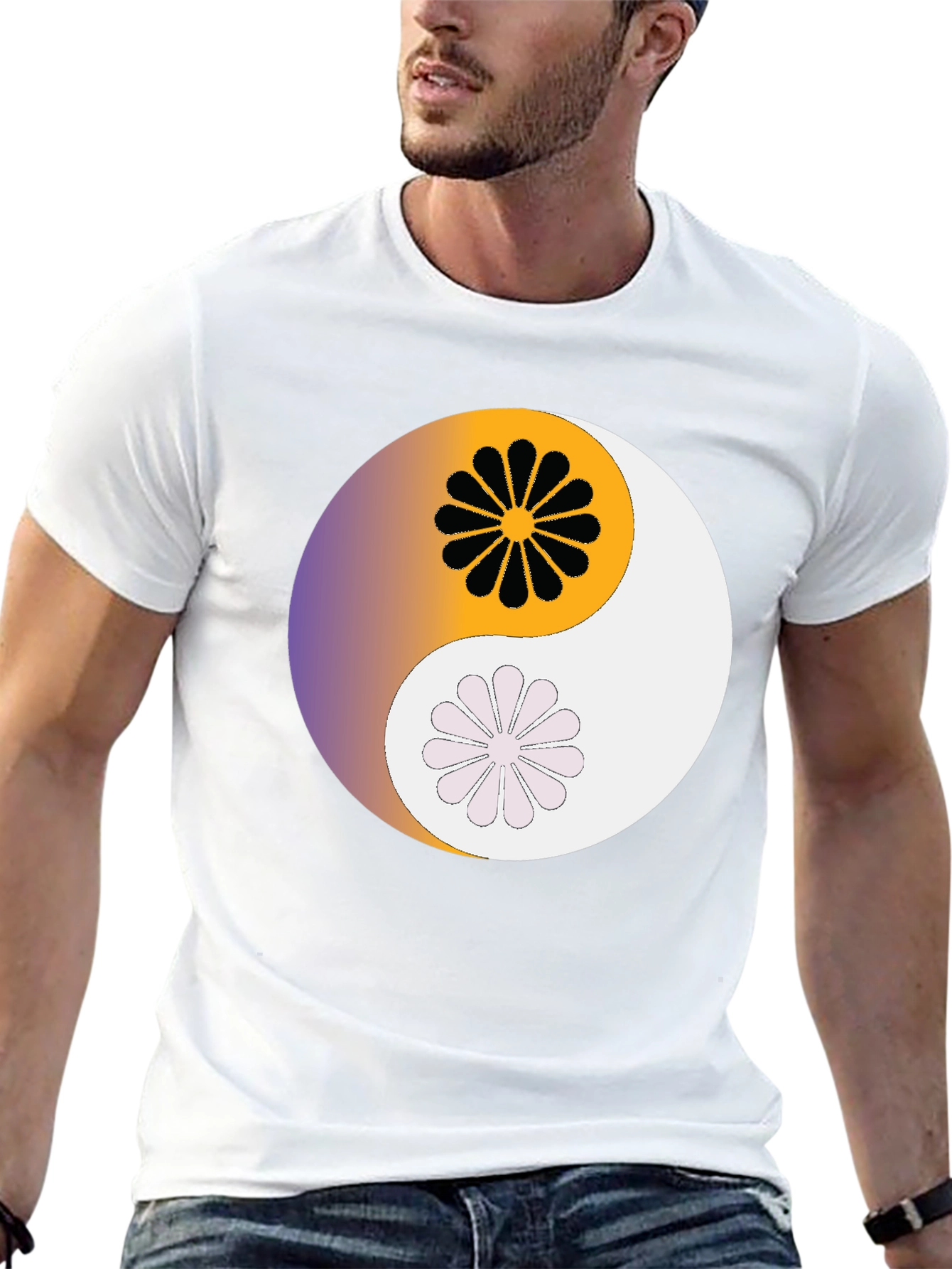 Yin Yang Floral T-Shirt - Harmony & Style