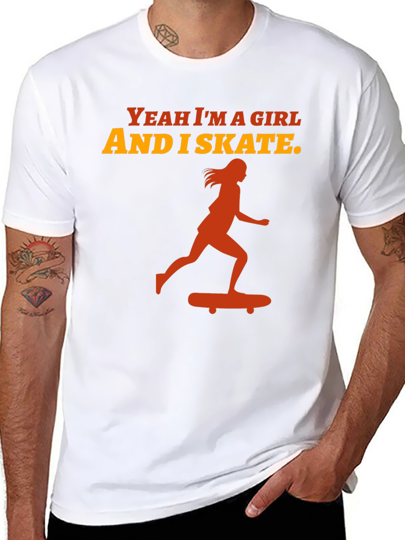 Yeah Im a Girl and I Skate T-Shirt
