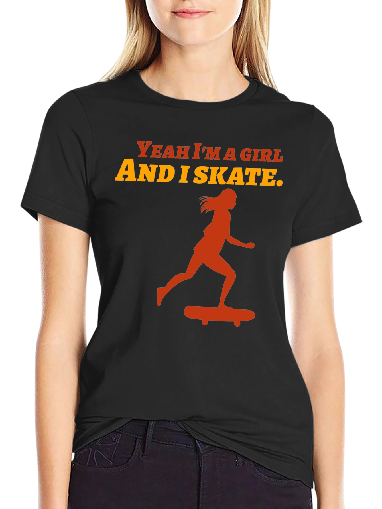 Yeah Im a Girl and I Skate T-Shirt