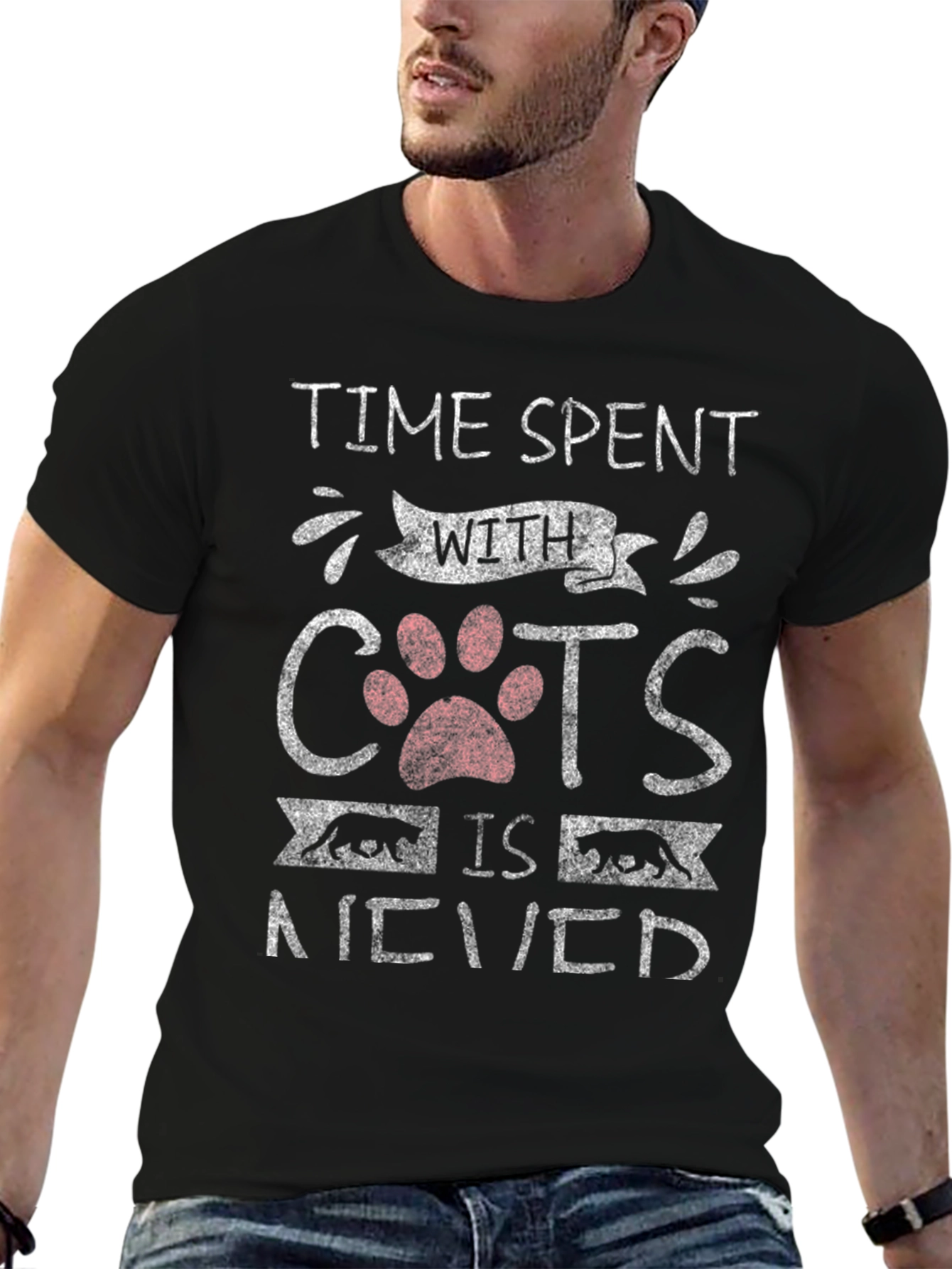 Time Spent with Cats T-Shirt - Cat Lover Tee