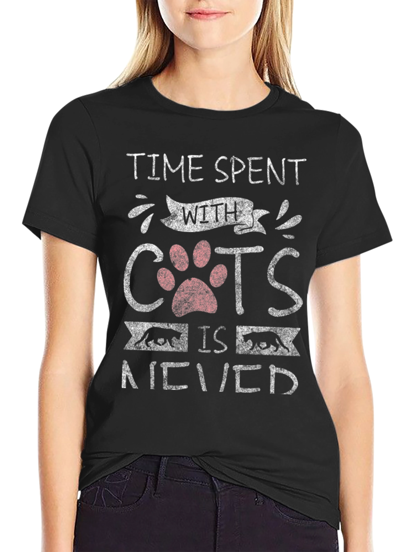 Time Spent with Cats T-Shirt - Cat Lover Tee