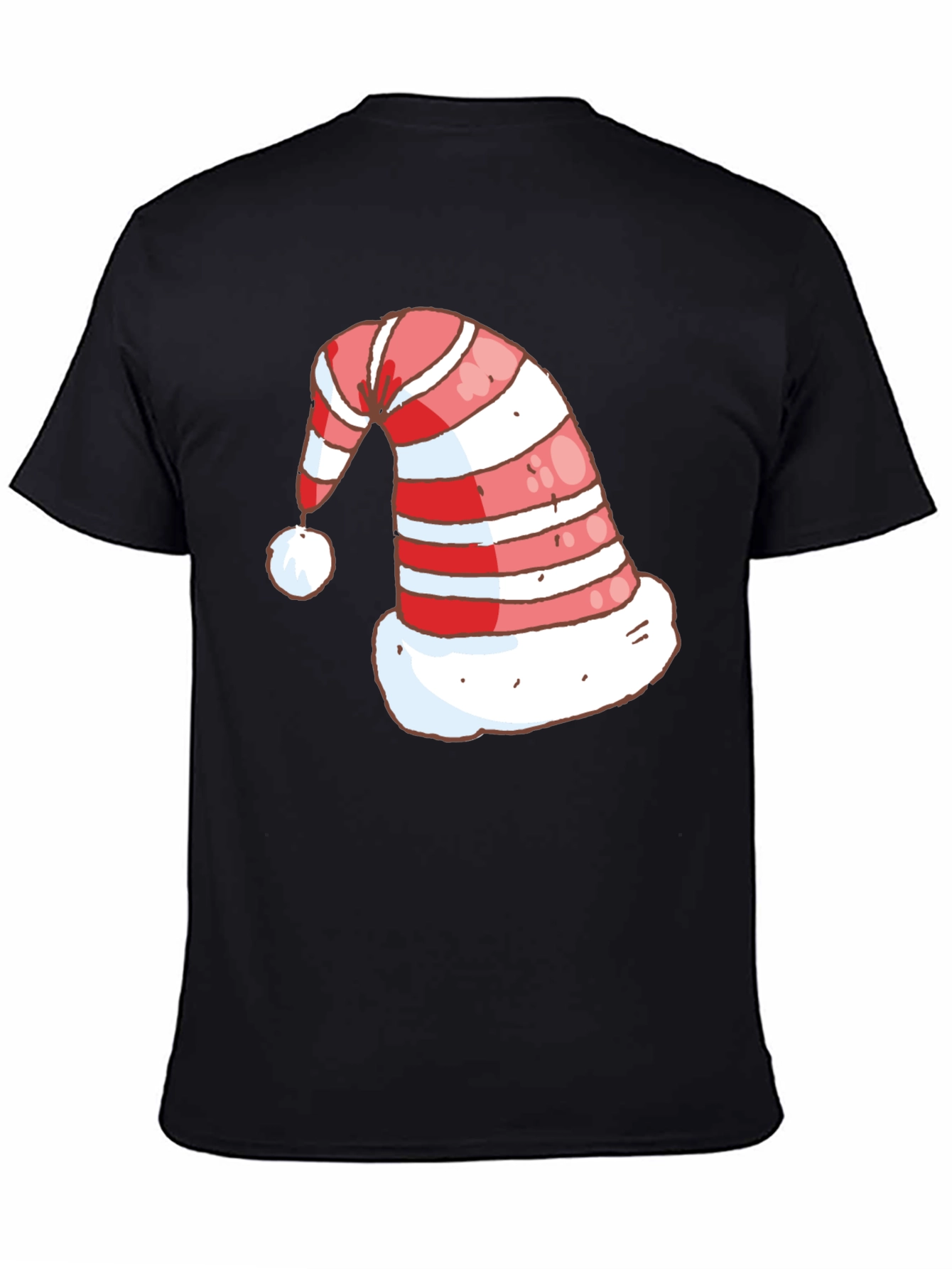 Festive Christmas Hat Graphic Tee - Holiday Spirit