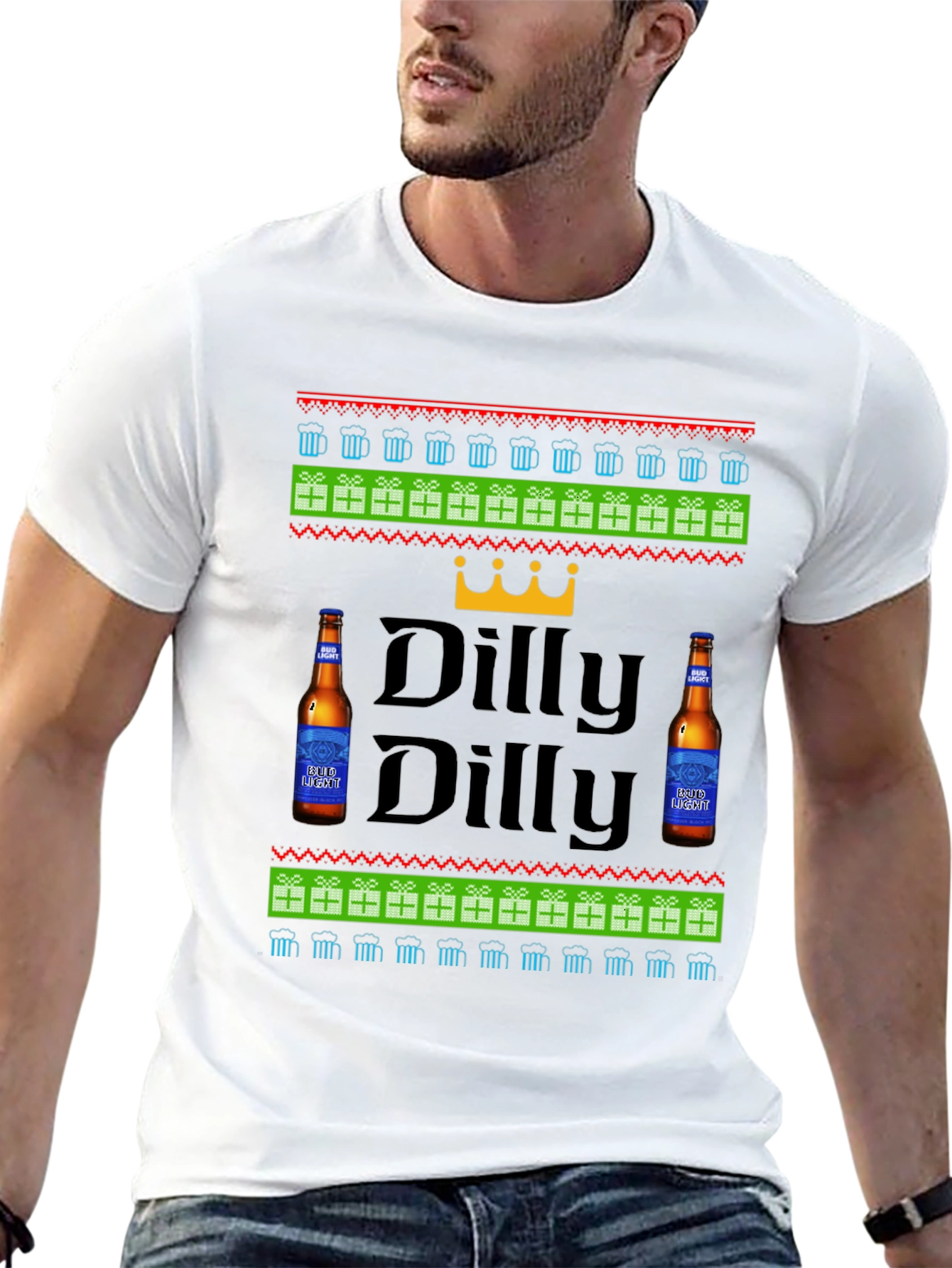 Dilly Dilly Beer Ugly Christmas T-Shirt