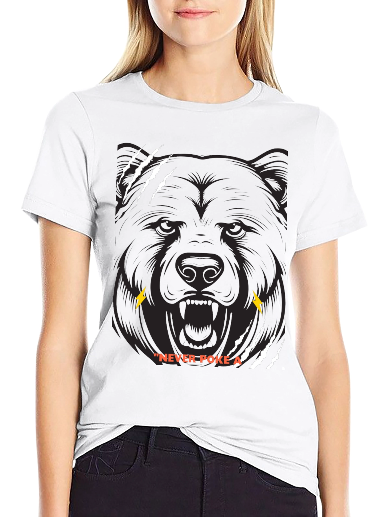 Bear Claw Graphic T-Shirt - Never Poke the Bear