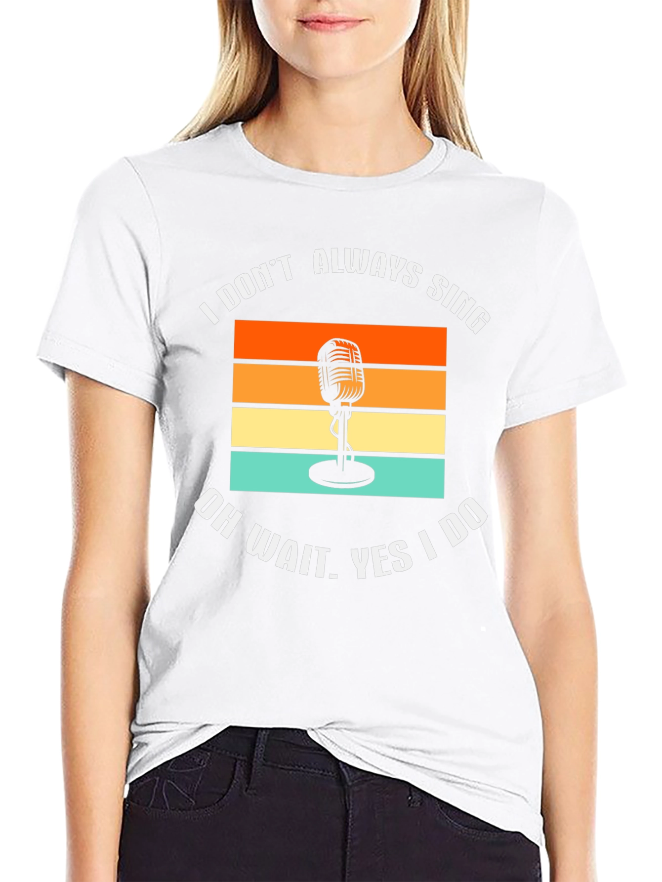 I Dont Always Sing T-Shirt Retro Microphone Tee