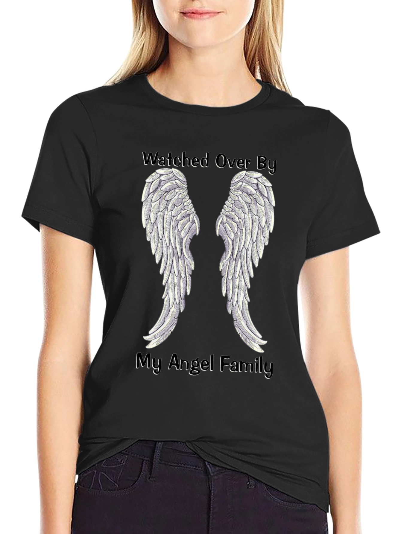 Watched Over By My Angel Family T-Shirt