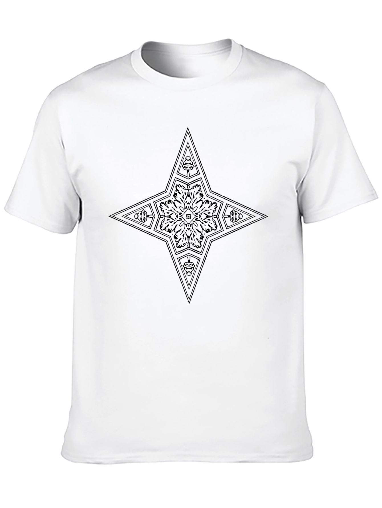 Modern Star Graphic Black T-Shirt