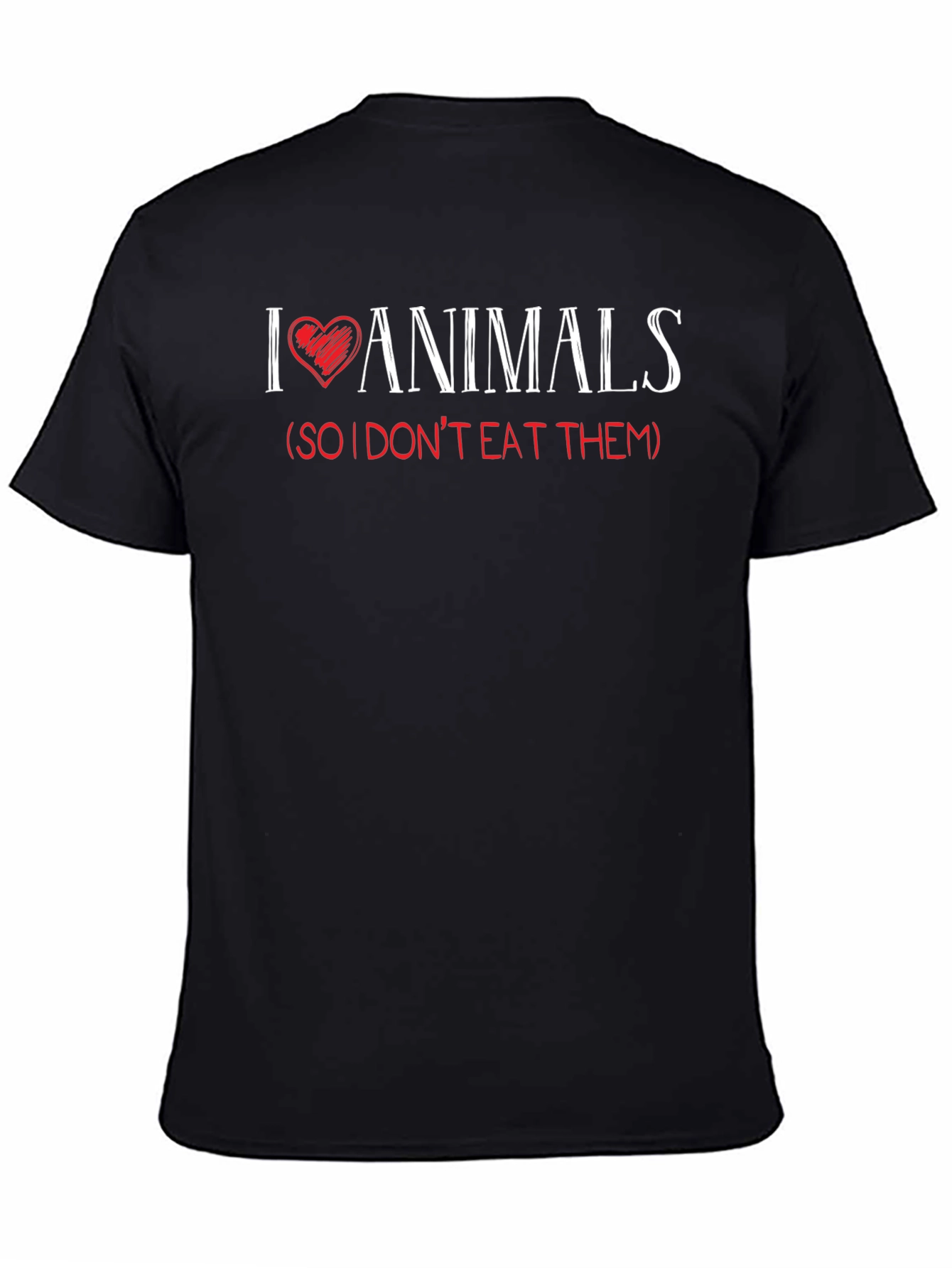 I Love Animals Graphic T-Shirt - Vegan Friendly