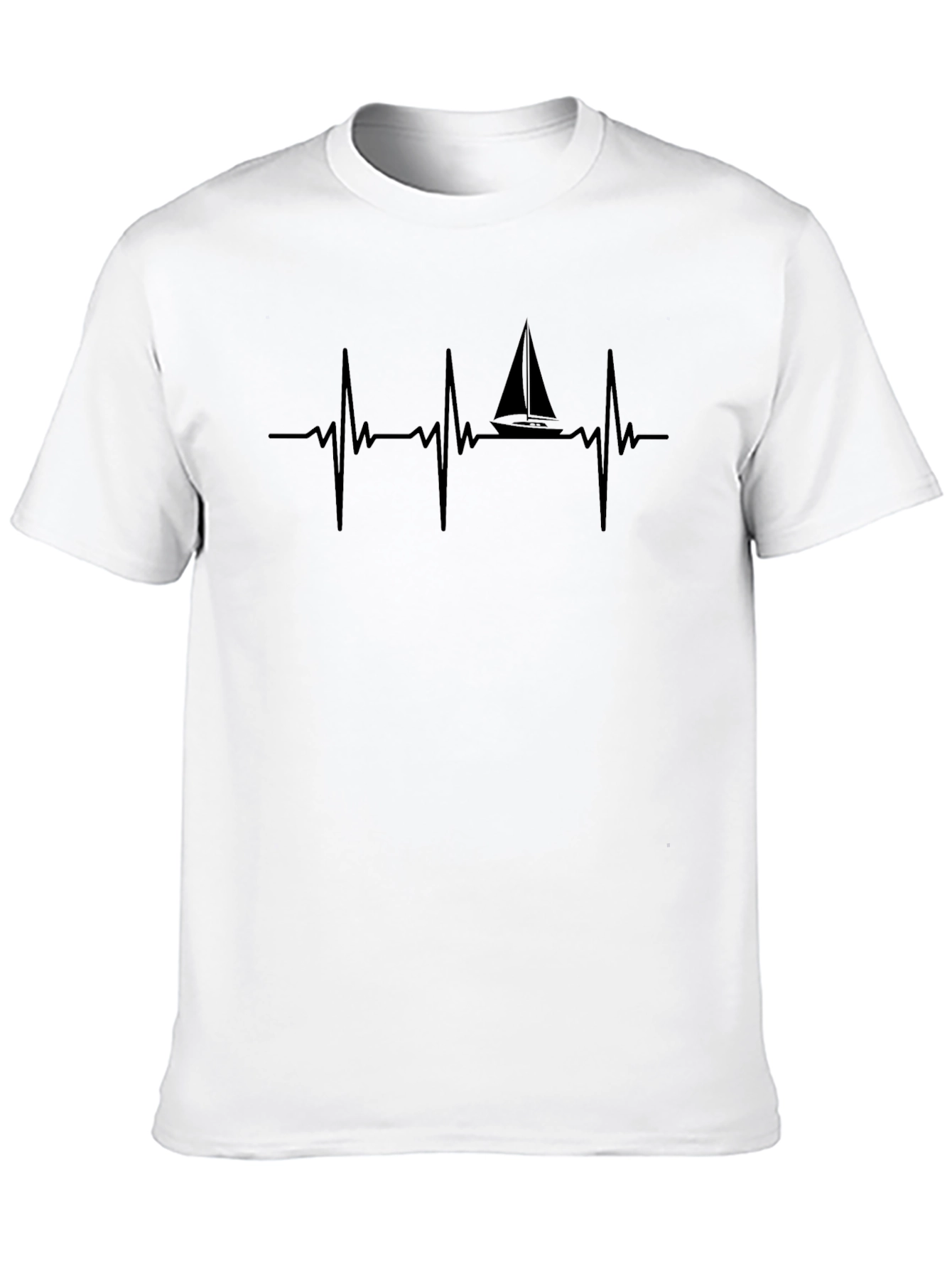 Sailboat Heartbeat Graphic T-Shirt