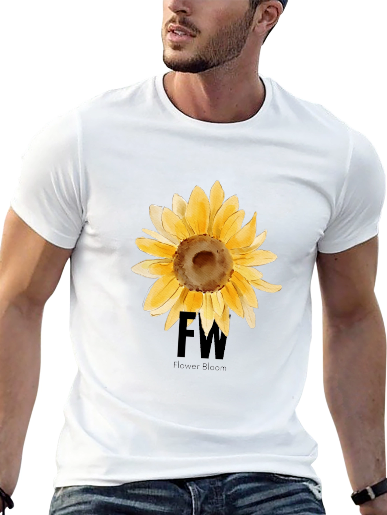 Sunflower Graphic Black T-Shirt