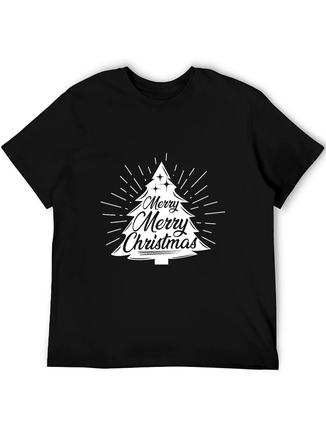 Merry Christmas Tree T-Shirt Festive Holiday Tee