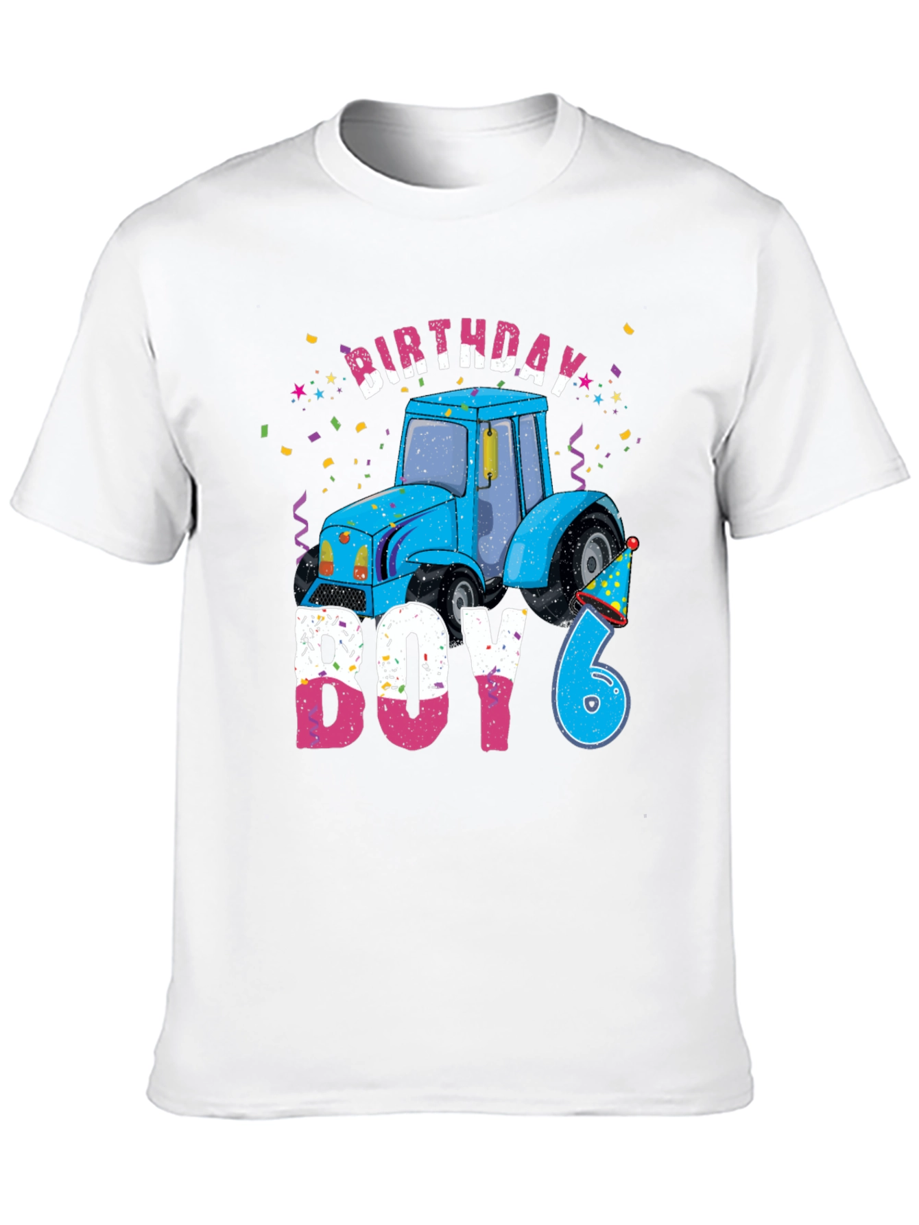 Birthday Boy Tractor 6th Birthday T-Shirt