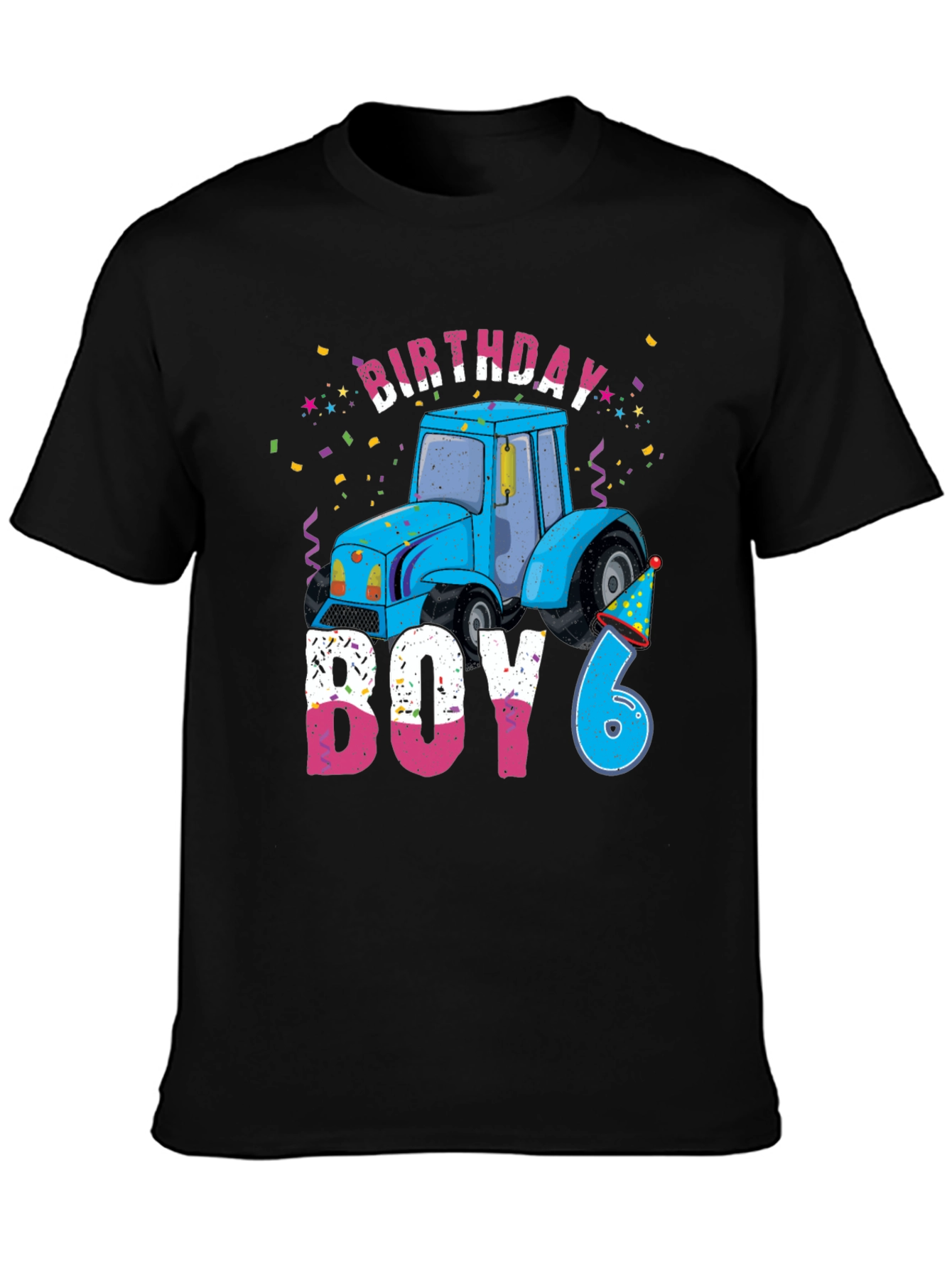 Birthday Boy Tractor 6th Birthday T-Shirt