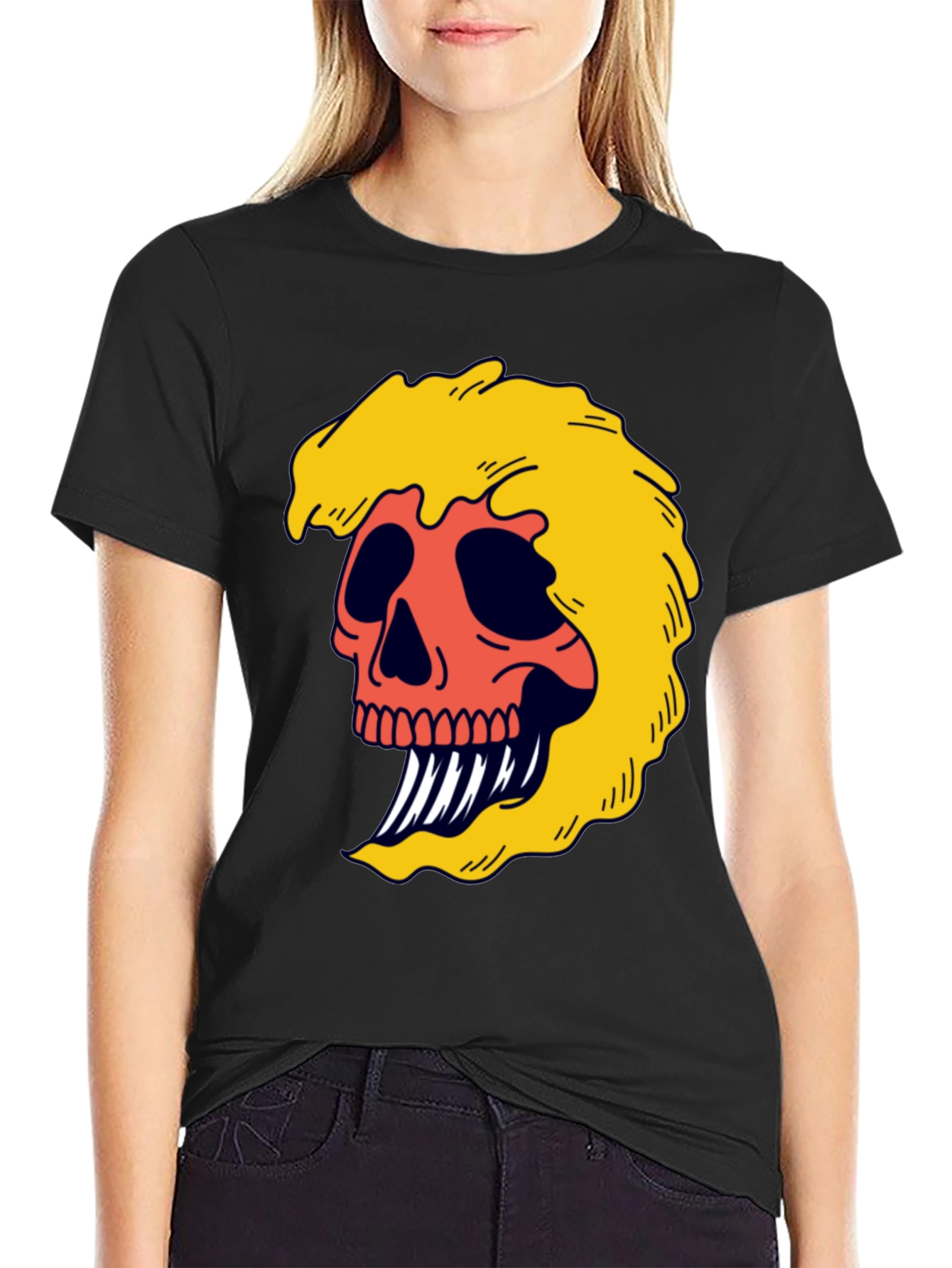 Skull Graphic Tee - Bold & Edgy Black T-Shirt