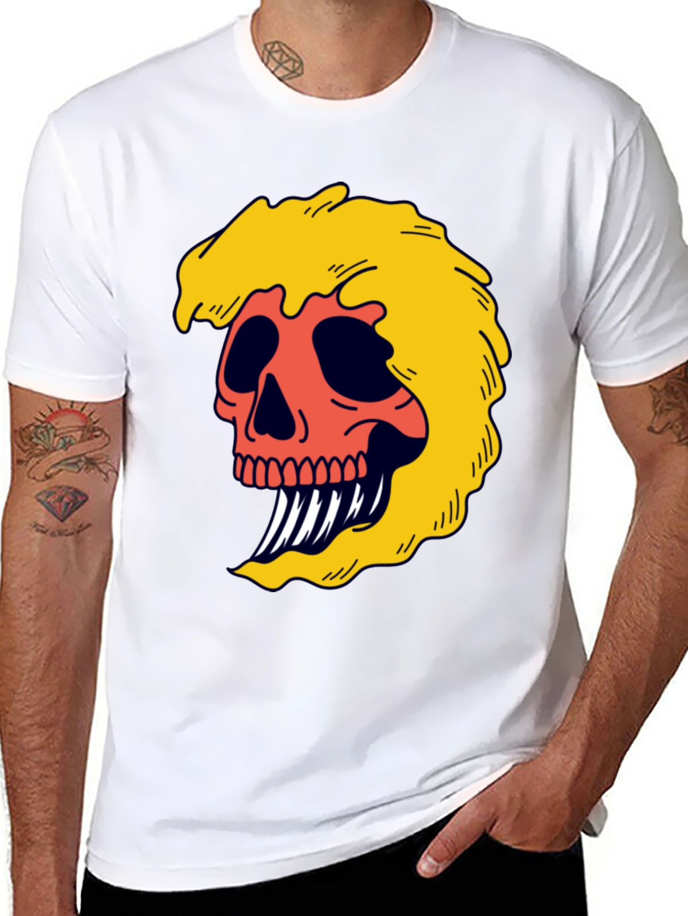 Skull Graphic Tee - Bold & Edgy Black T-Shirt