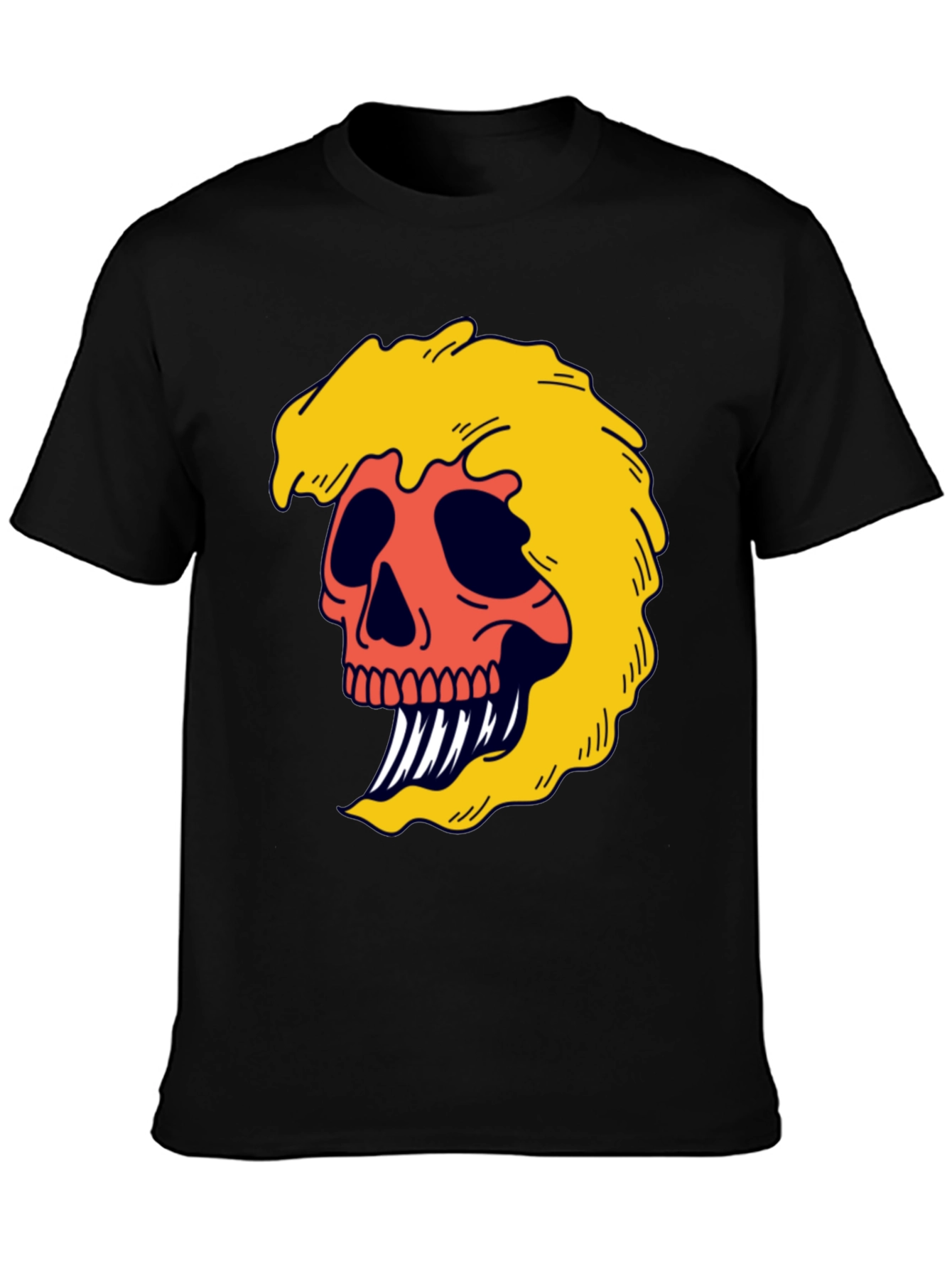 Skull Graphic Tee - Bold & Edgy Black T-Shirt