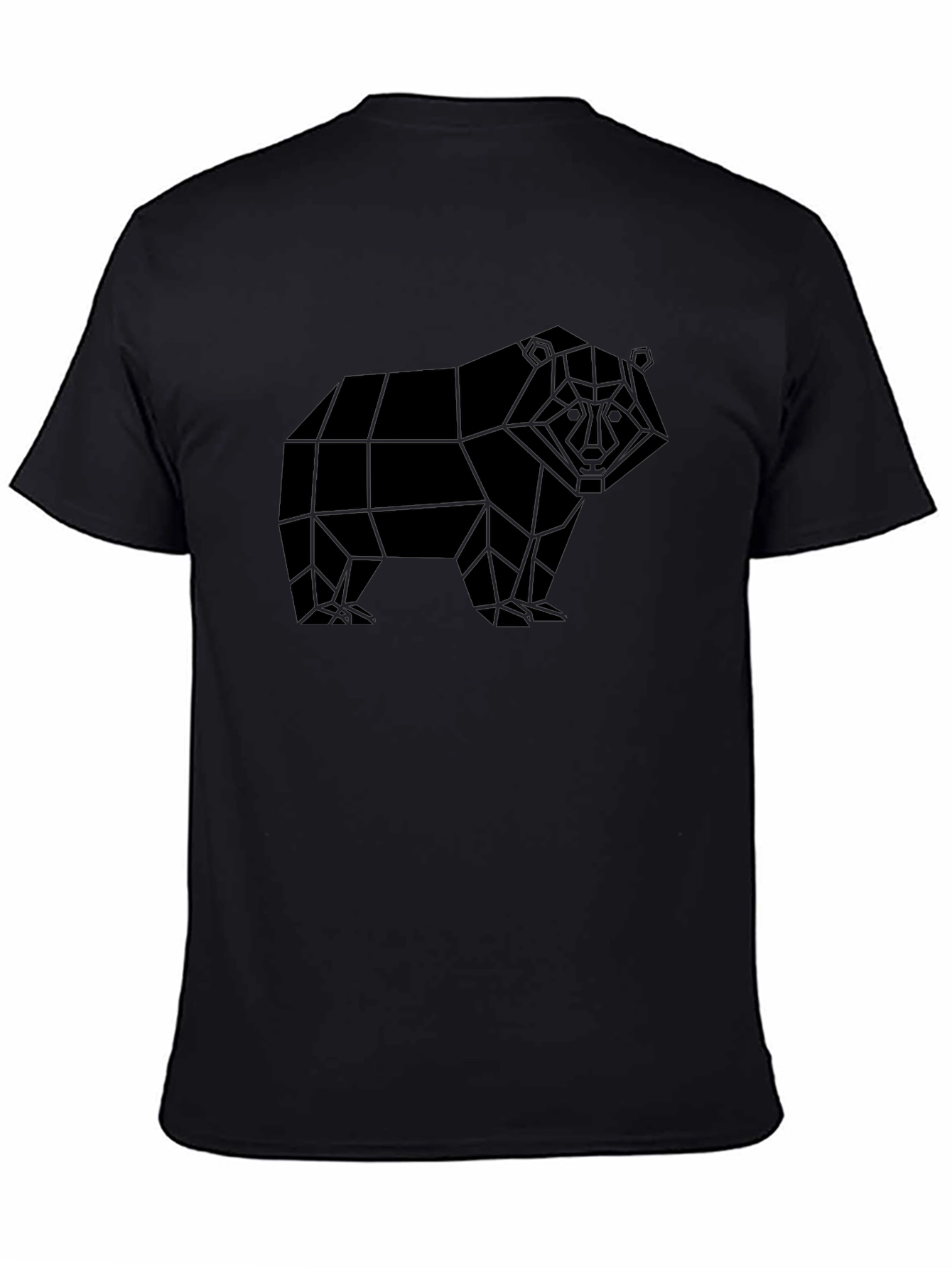 Geometric Bear Black T-Shirt